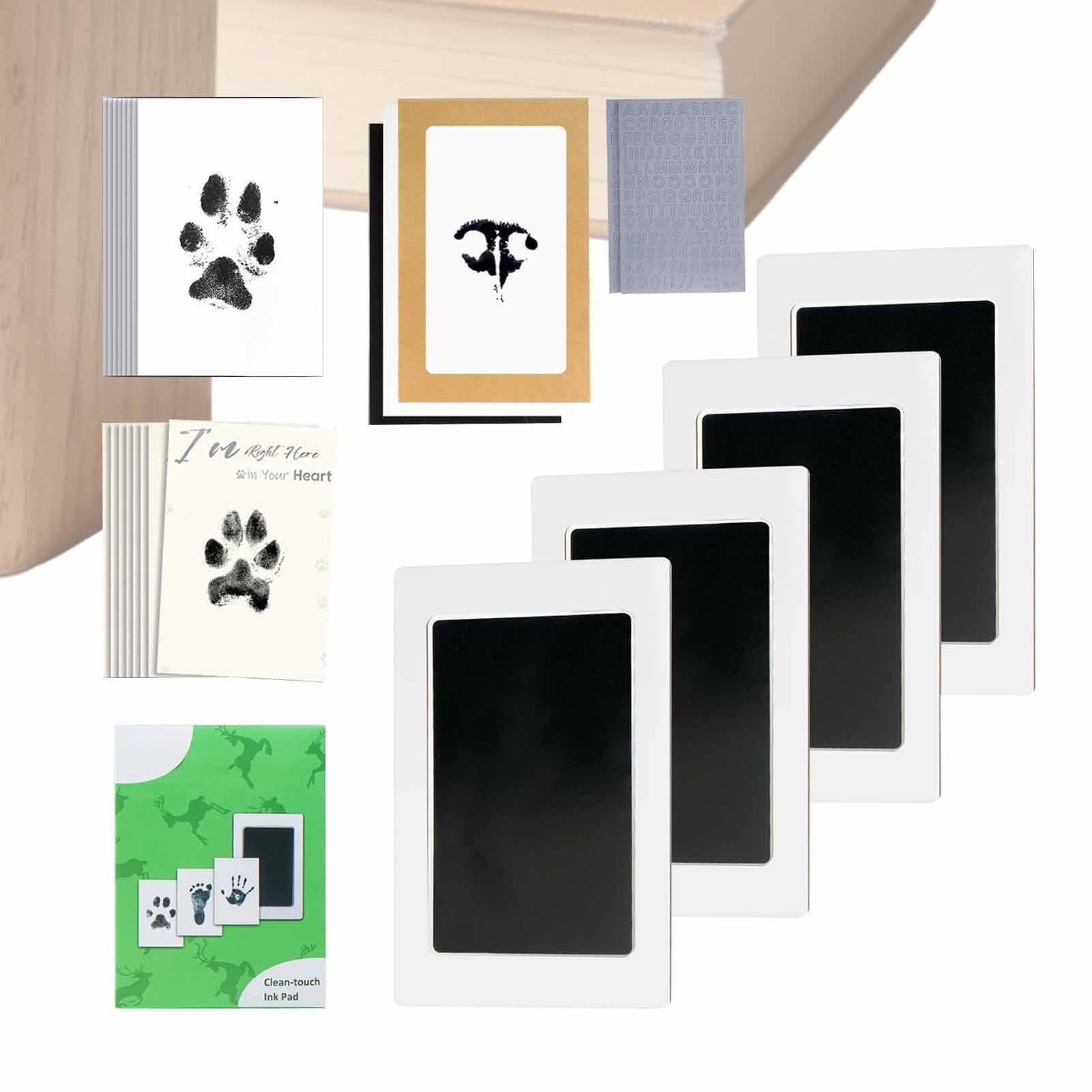 Kit de huellas para mascota con sello sin tinta duradero para recuerdo y manualidades