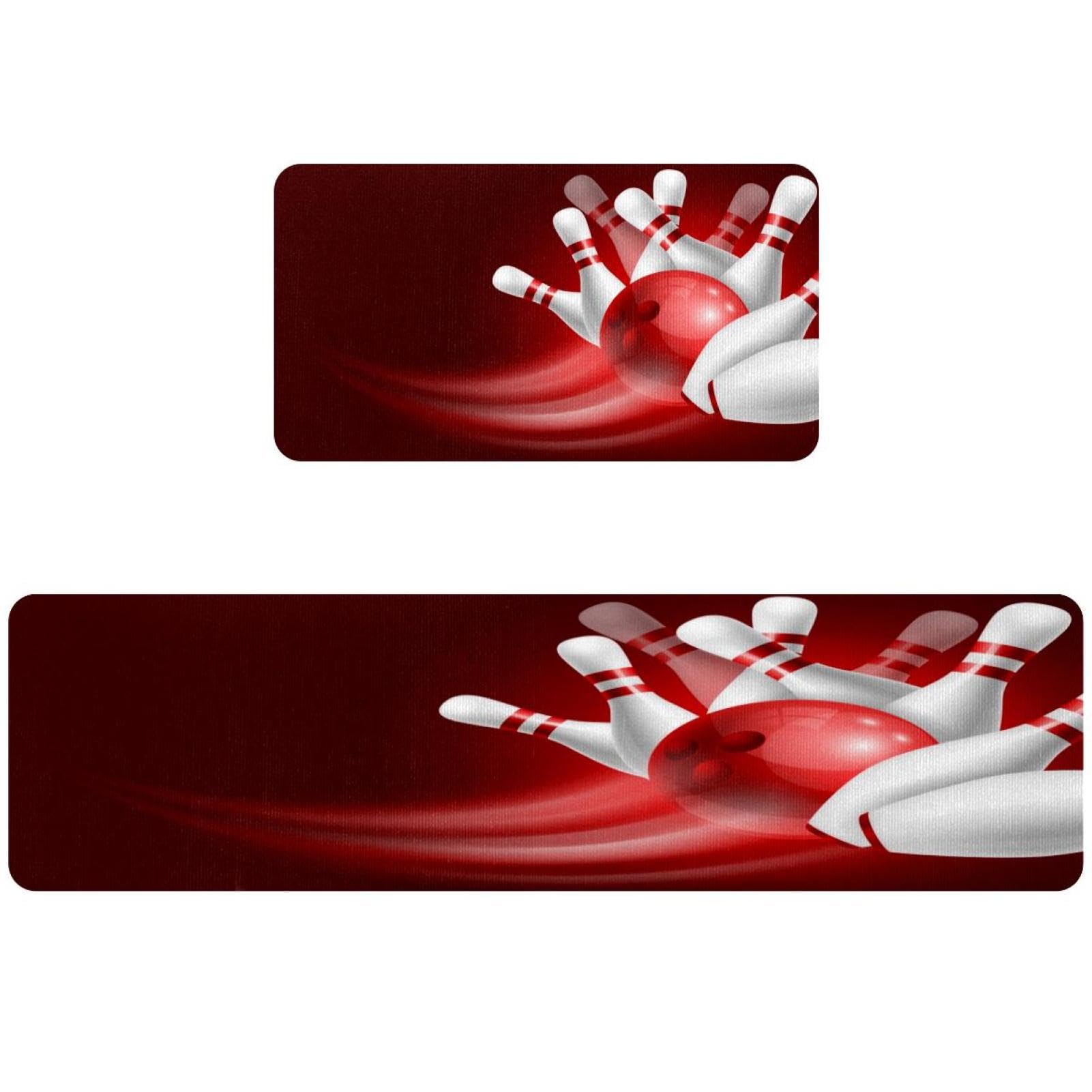 Alfombrillas de cocina rojas evite resbalones con estas alfombras lavables de bolos VAPOKF