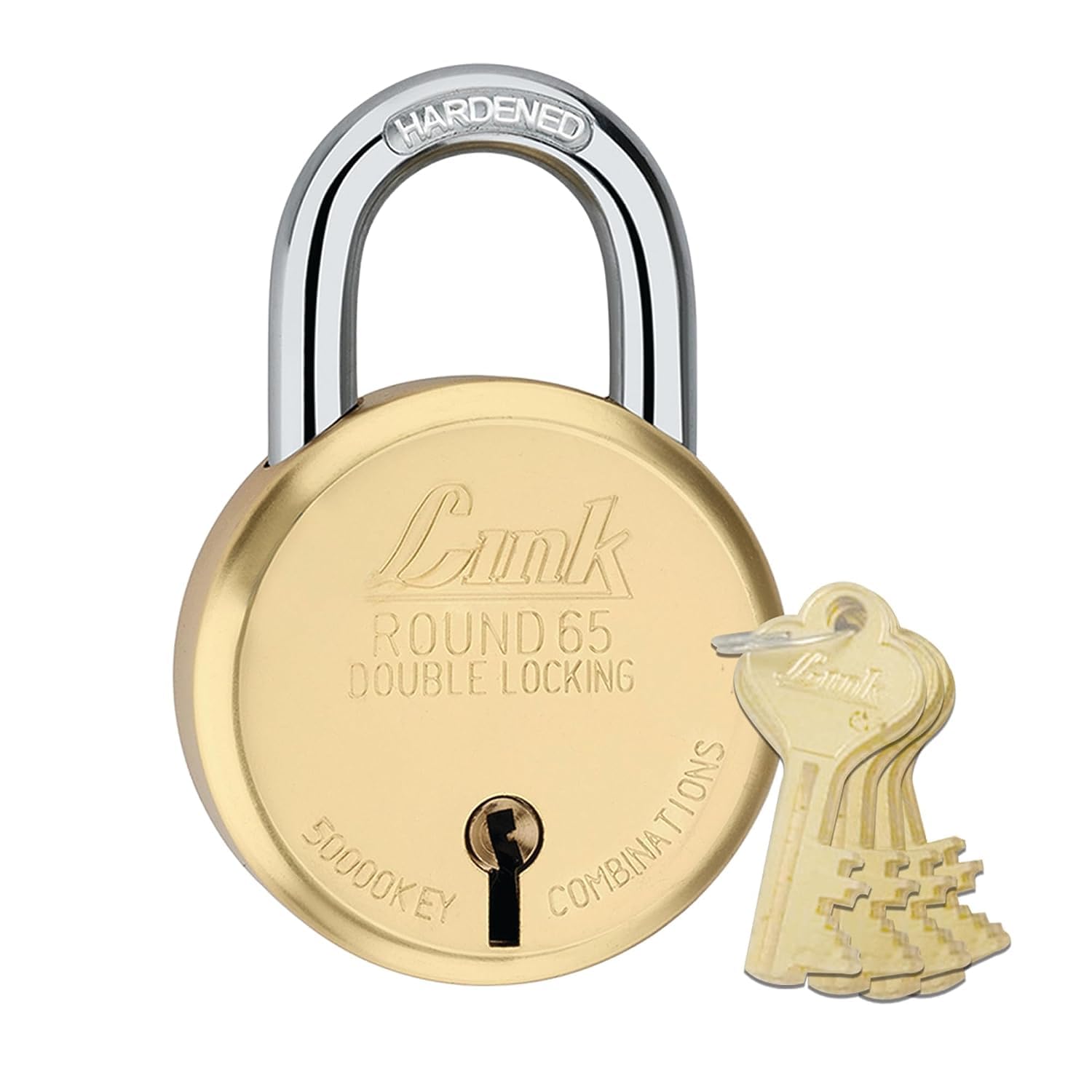 Cadenas en laiton massif Green Velly 65mm finition dorée traditionnelle