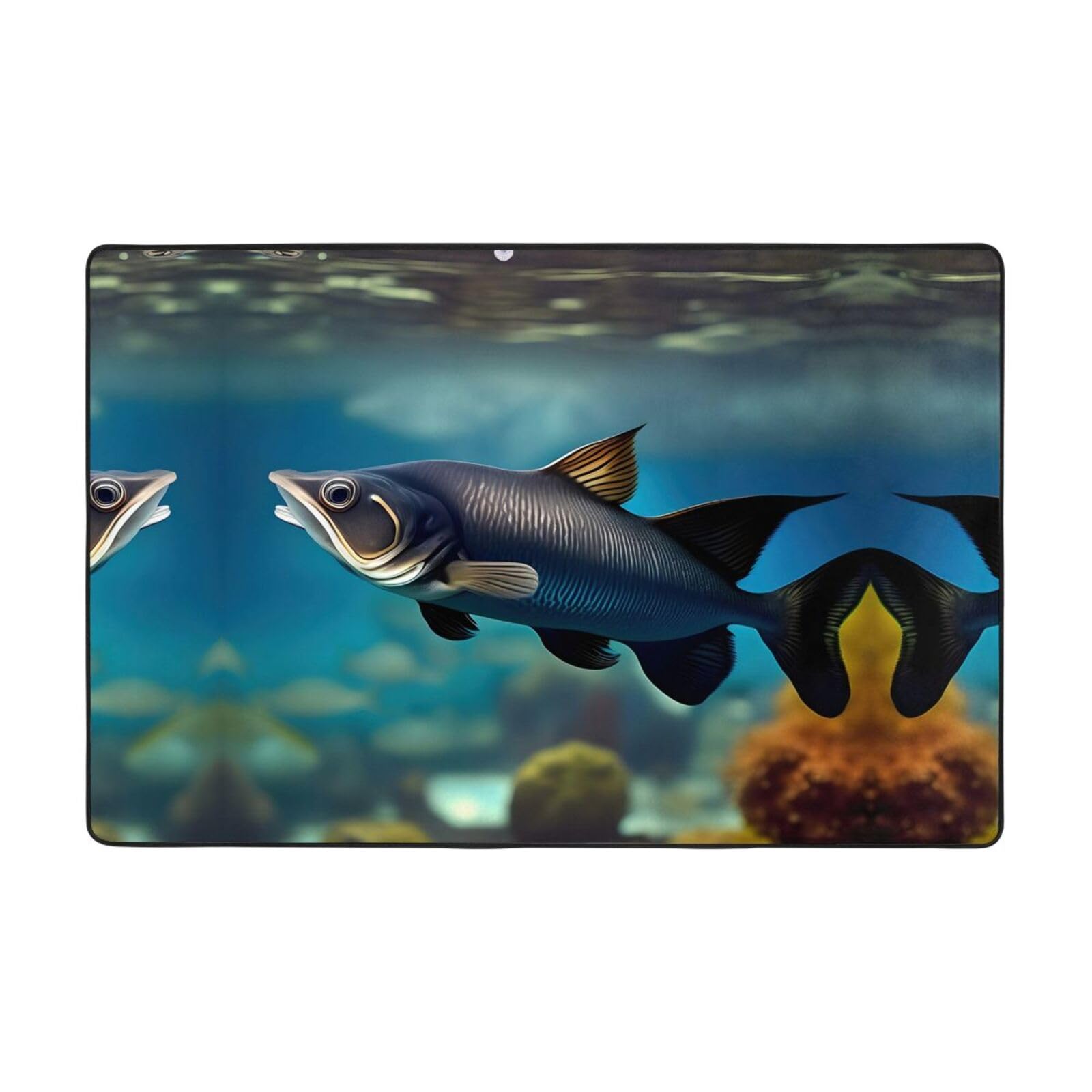 Tapis sous-marin poisson-chat super doux pour une chambre d'enfant moderne