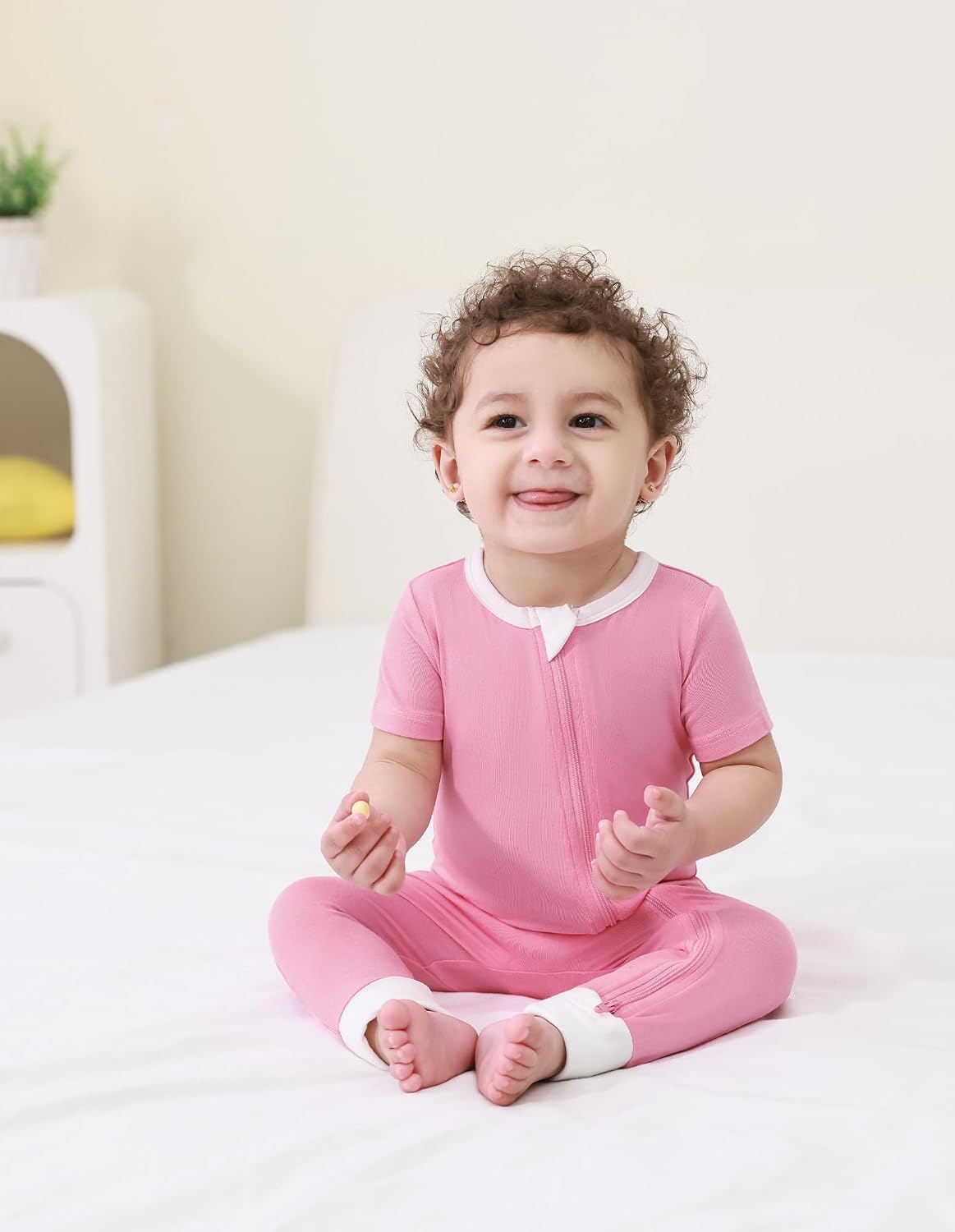 Baby Rompers Infant Boys Girls Pajamas Toddlers Onepiece Sleeper Jumpsuits Bamboo Viscose Zipper Romper 0-24Months