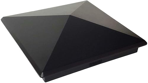 7.5" x 7.5" Heavy Duty Aluminium Pyramid Post Cap for True/Actual 7.5" x 7.5" Wood Posts - Black (Works ONLY with Actual 7.5"x7.5" Posts. Will NOT Work with Actual 8" x 8" Posts)