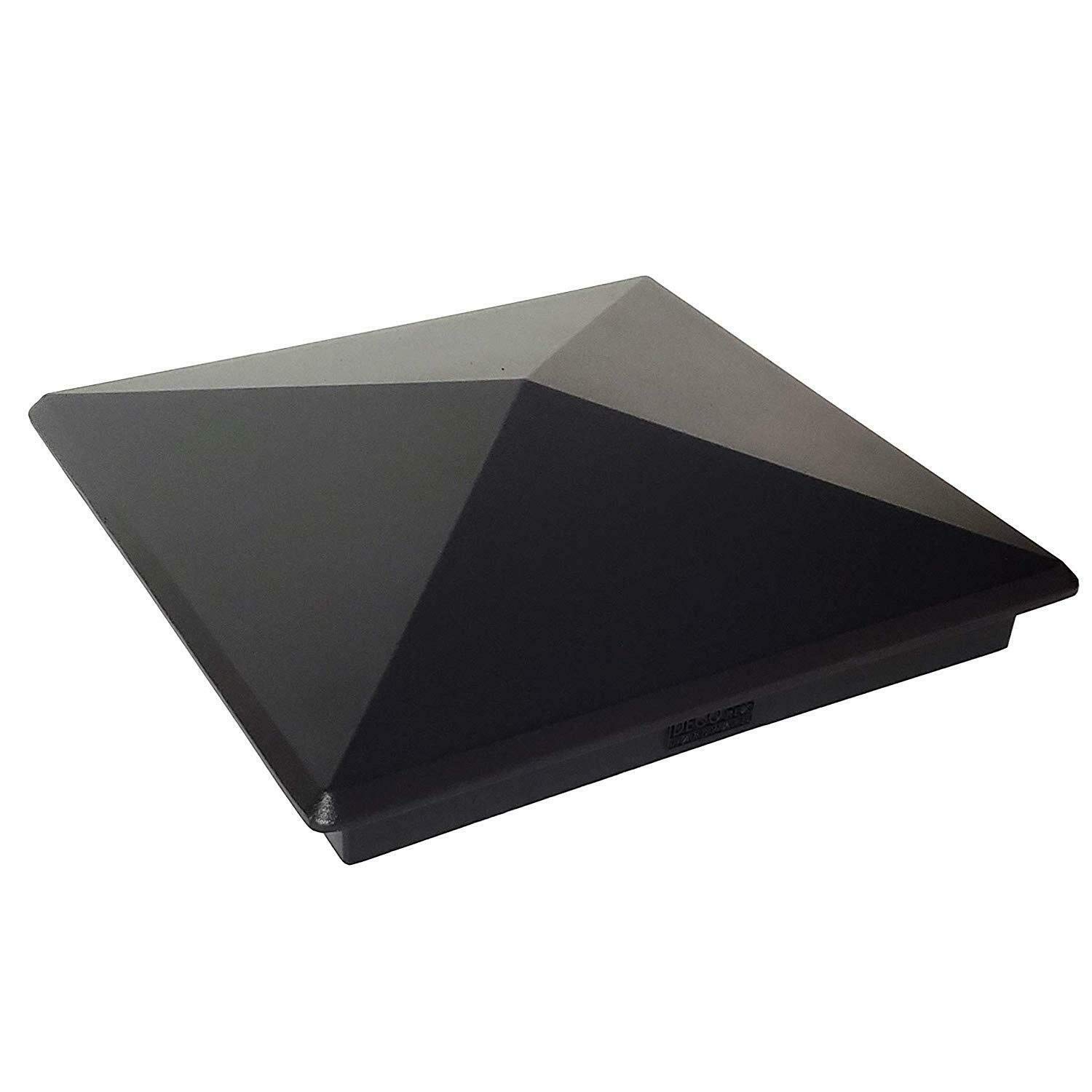 Decorex Hardware Black 7.5" X 7.5" Aluminum Pyramid Post Cap For True 7.5" X 7.5" Wood Posts – Heavy-Duty, Weather-Resistant, Outdoor Deck & Fence Post Cap