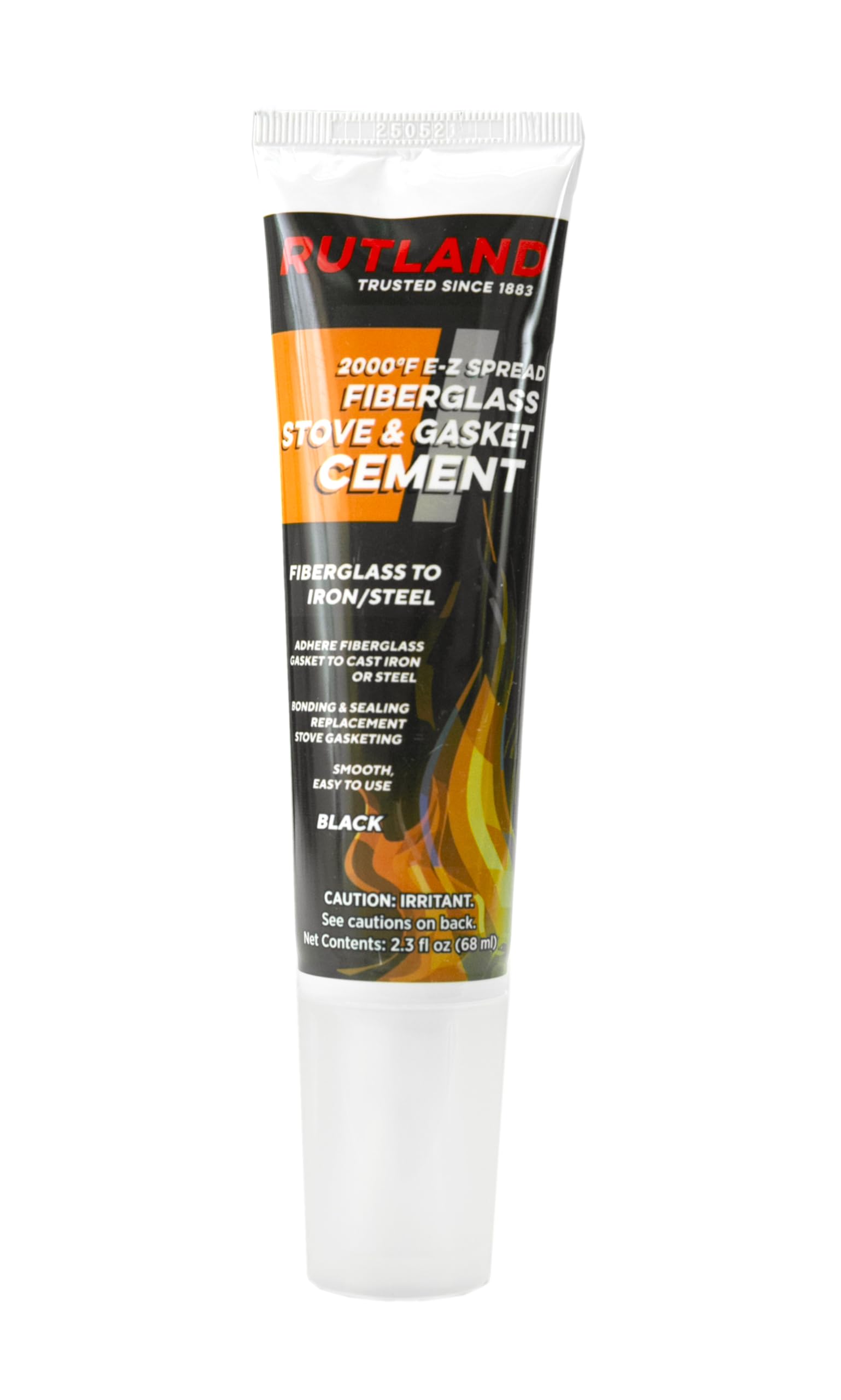 Rutland EZ Spread Stove Gasket Cement, High Temp Cement, Fiberglass & Metal Adhesive for Wood Stove Gaskets, Made in USA, Black, 2.3 Oz