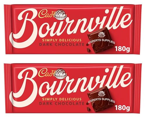Image of 2 x Cad NewBourn-ville Classic Dark Chocolate Bar 180g, Vegan Friendly Treat Gift Hamper For Christmas By Experts Supplies Ltd