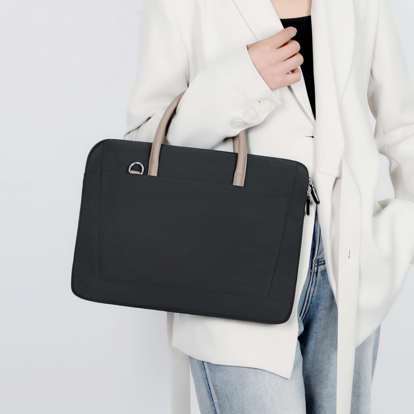 Sacoche pour ordinateur portable de 15" en polyester léger et solide pour homme - Pour le travail et le bureau