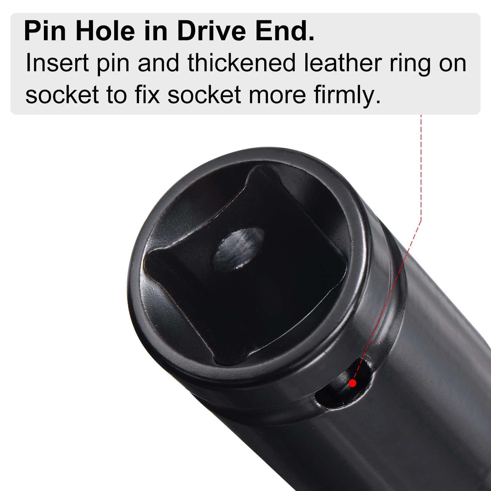 Socket 6 Puntos 1/2 Drive Llave De Vaso Profunda SAE 3/8 Pulgadas - Powerbuilt, 6 Puntas, Acero Cromo-vanadio Herramienta Mecánica 6 Puntas