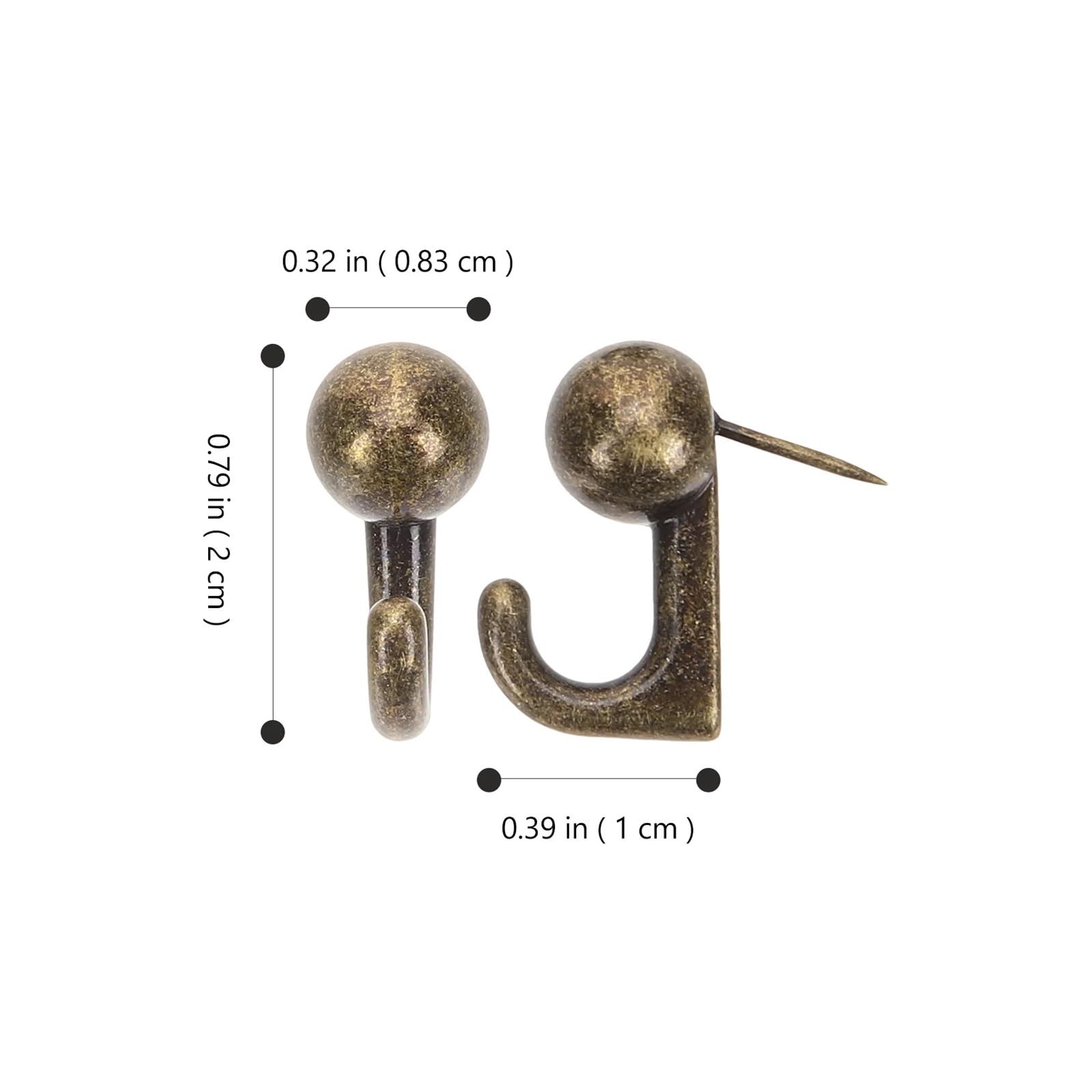 30 chinchetas de metal para colgar cuadros de corcho y boletines