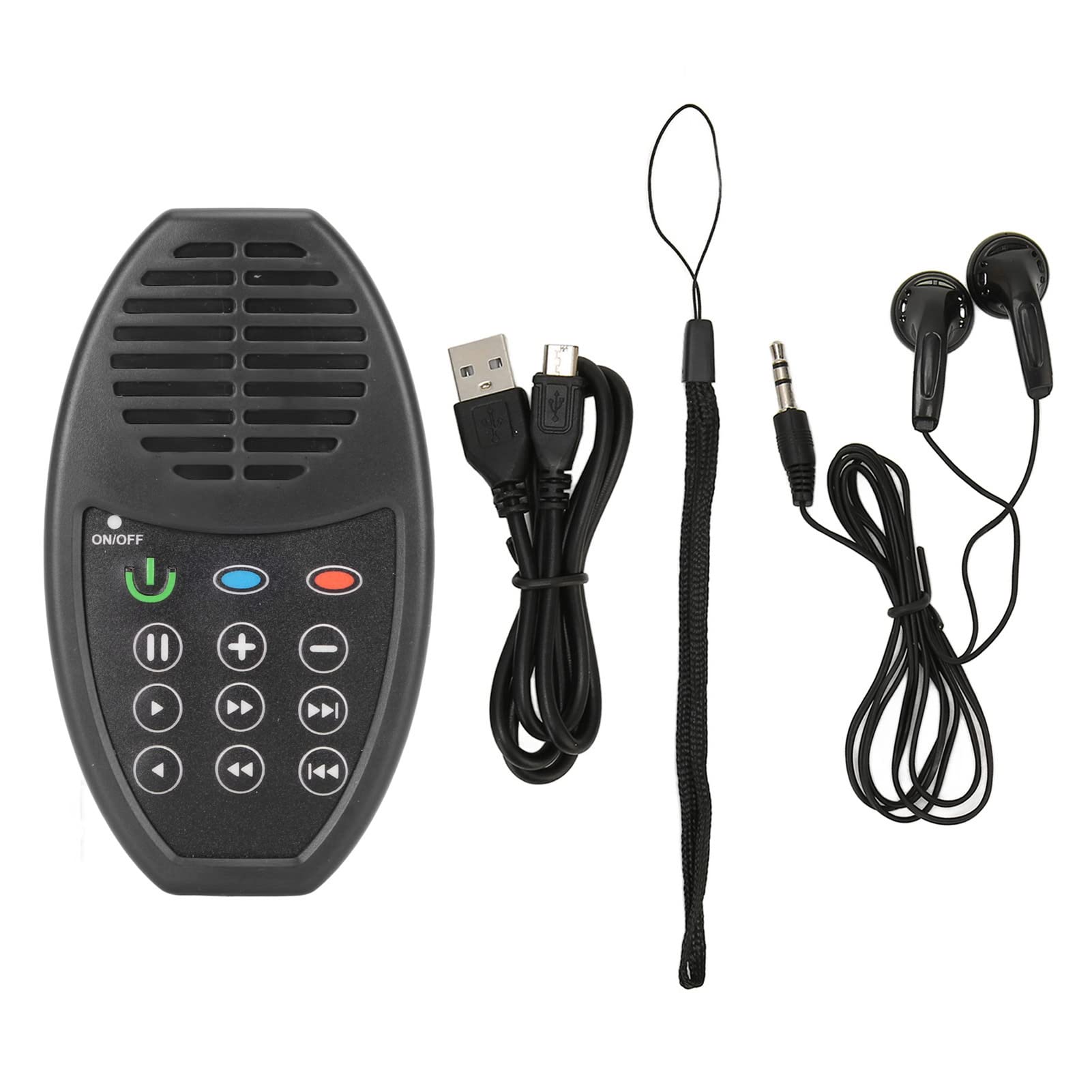 Electronic Holy Bible Audio Player, Solar Charging Bible Rlayer Sound Volume Adjustable Rechargeable 350mah Battery Built in 4G Capacity (Black)