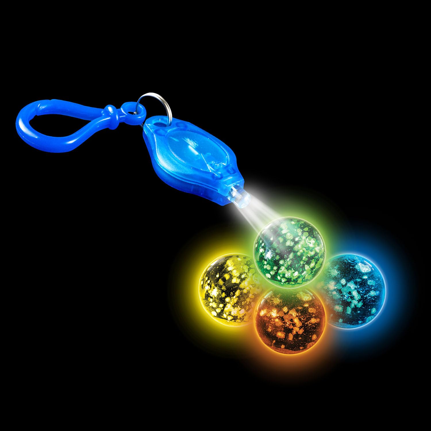 National Geographic Glow-in-the-Dark Marble Run dla dzieci, 50-częściowy zestaw konstrukcyjny ze świecącymi kulkami, światłem UV, torbą do przechowywania i przewodnikiem po fizyce