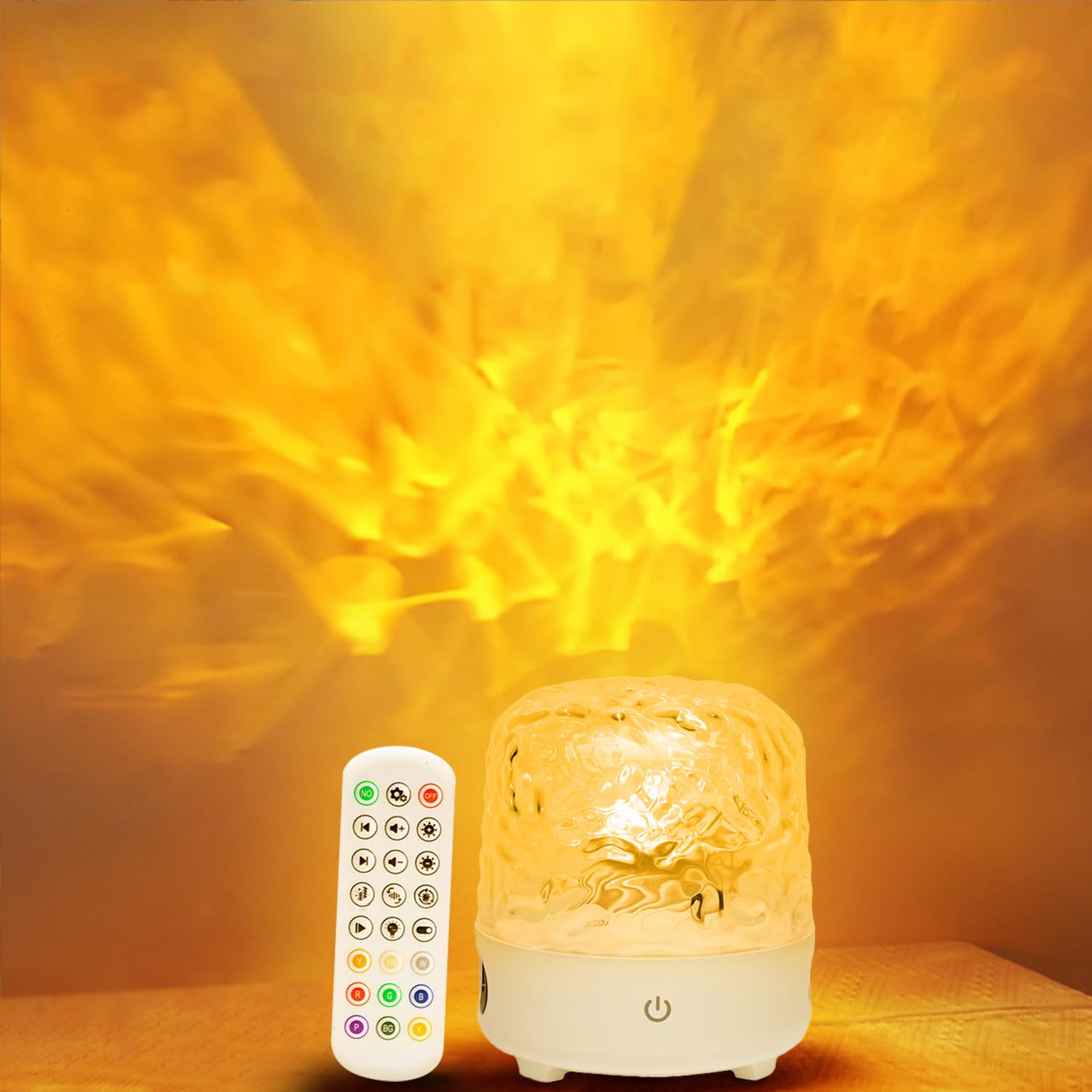 Ocean Wave Projector Galaxy Light Projector 16 Colors 30 Lighting Modes with Bluetooth Speaker, Mood Light Ceiling Lights Projector, Ambient Lights Night Room Light for Bedroom/Party/Game Room