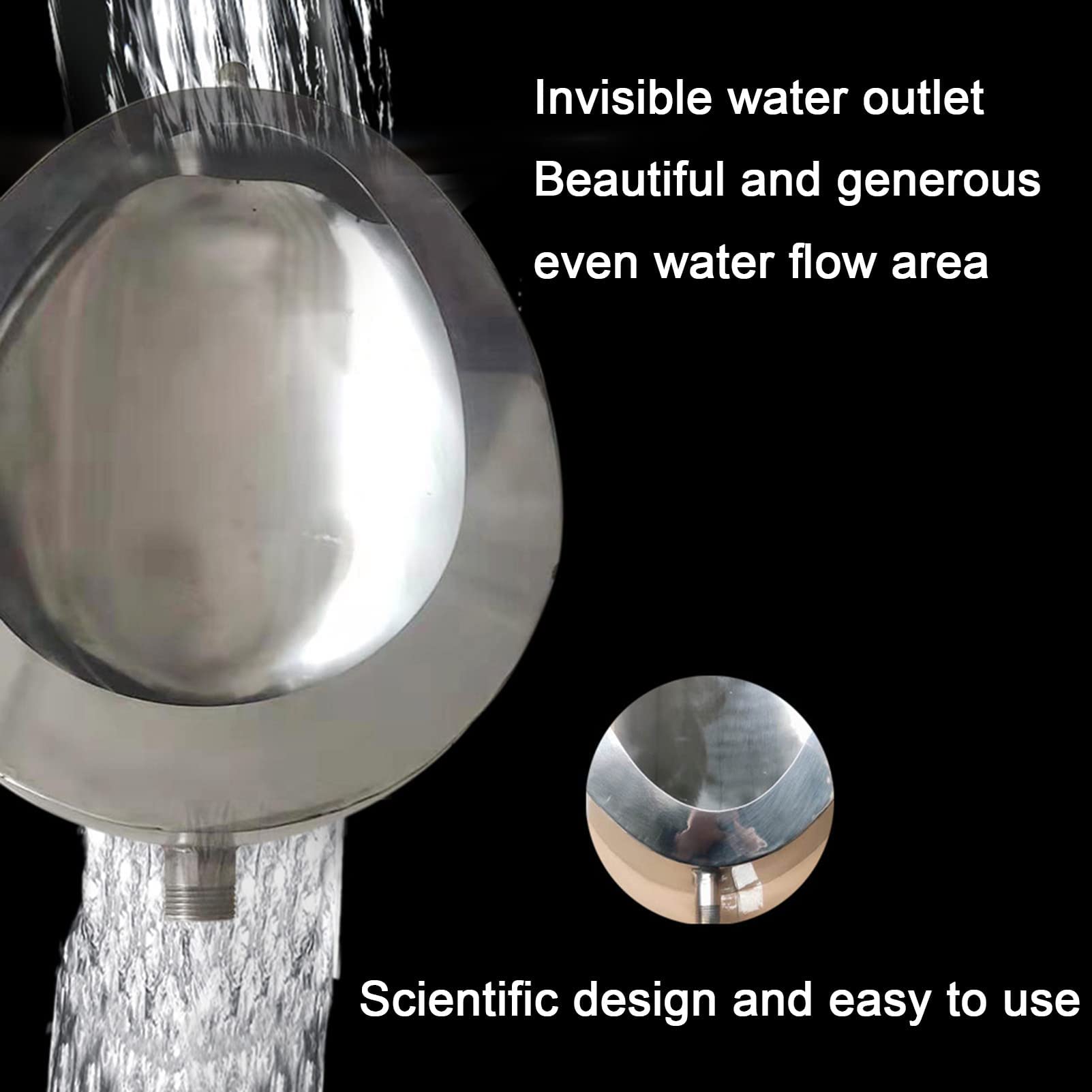 iumLeap Wall-Mounted Commercial Flushing urinals, Men's Public Toilet Stainless Steel urinals,Bathroom Urinal Funnel Toilet, Used in Bars, Hotels, Schools Small Drainage Toilets