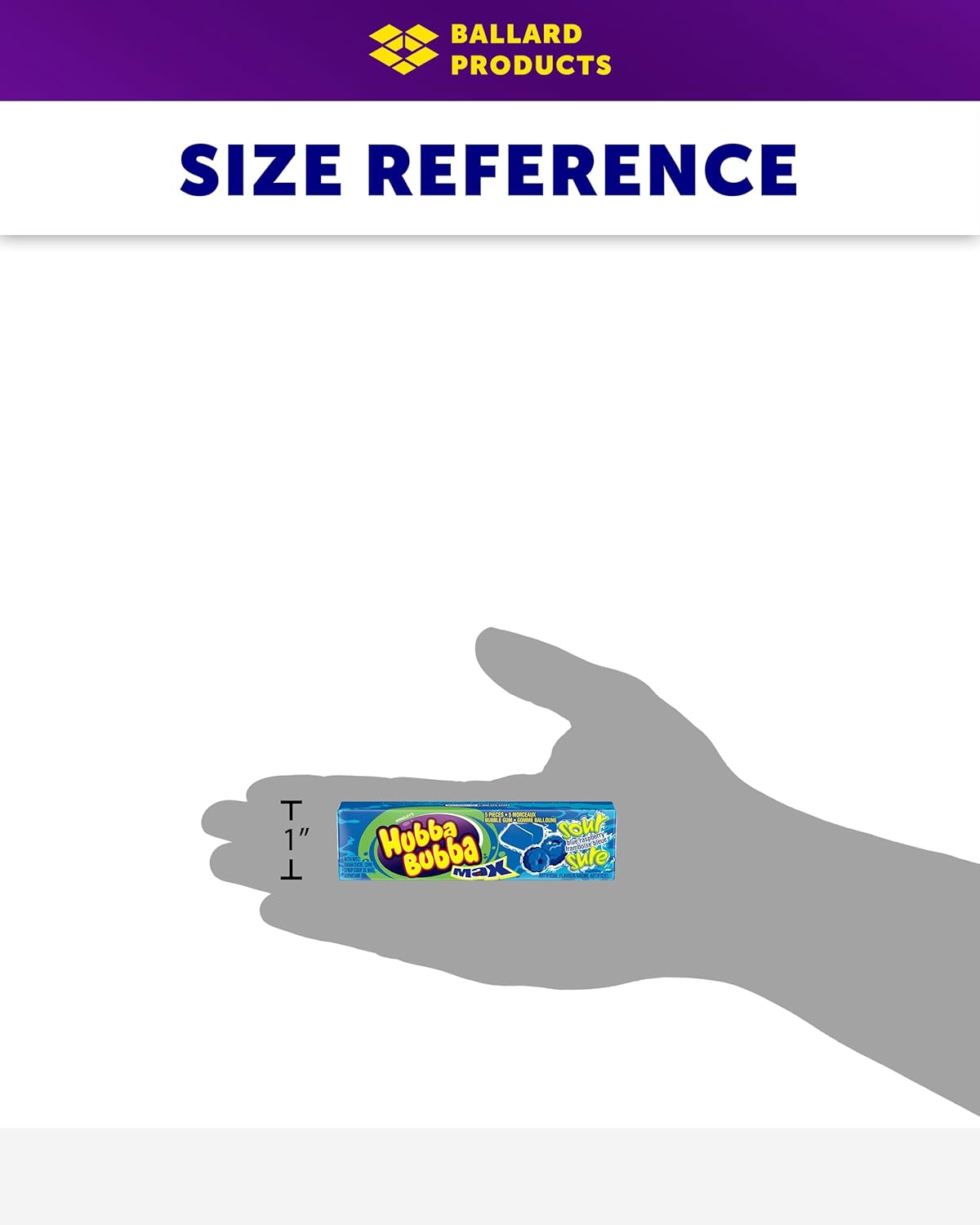 Hubba Bubba Bubble Gum Variety Pack of 15 - Original, Blue Raspberry, Strawberry - 3 Flavors of Hubba Bubba Gum - Gum with Liquid Center - Bundle with Ballard Products Pocket Bag