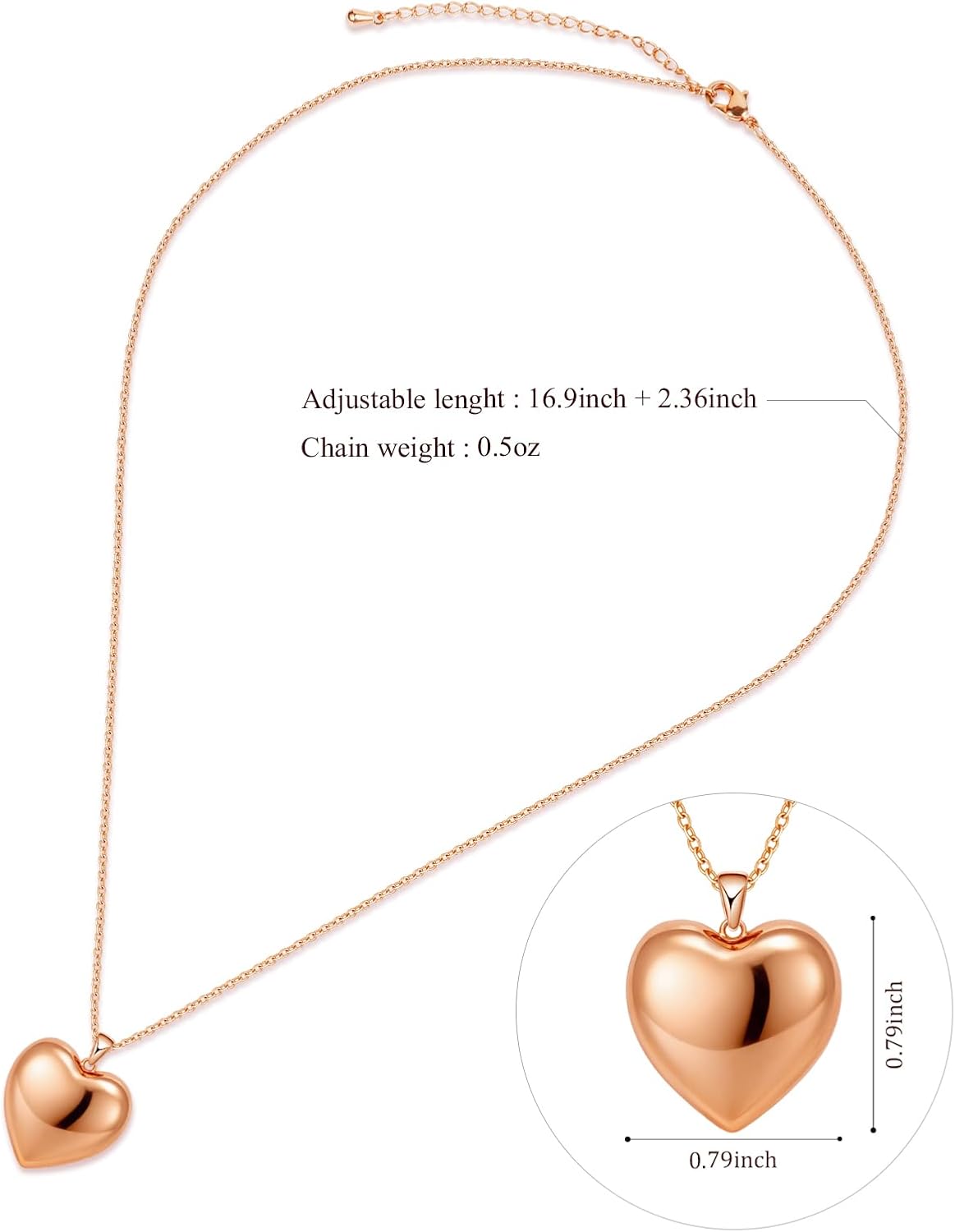 Heart Locket Necklace for Women - 16K Gold Silver Plated Photo Lockets Necklace that Hold 2 Pictures - Great Gift to Keepsake Full of Love and Remembrance, 16.8+2.2 Inch Extension Chain