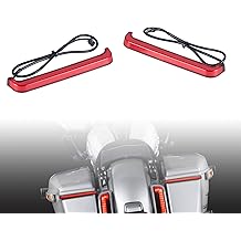 Plug and Play Saddlebag Lights LED Running Brake Turn Signal Lamps, Compatible with Harley Street Glide FLHX, Road Glide FLTRX, CVO FLHXSE,FLTRXSE,FLTRXSTSE 2024-2025,ABS (Red)