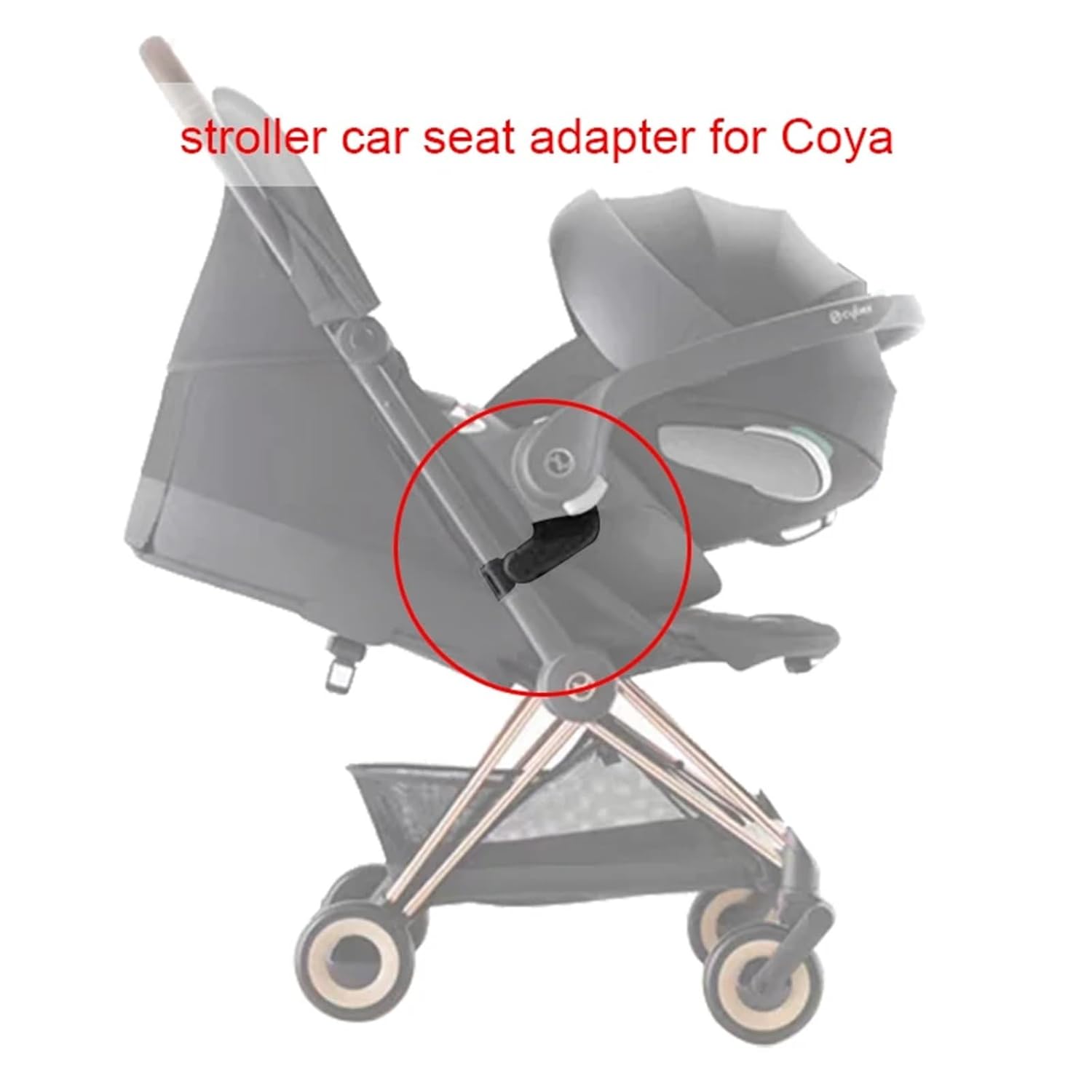 Stroller Adapter Coya Adapter Compatible with Cybex Stroller Car Seat Converter with Aton Cloud Q/Z/T Cradle Baby Buggy Basket Connectors