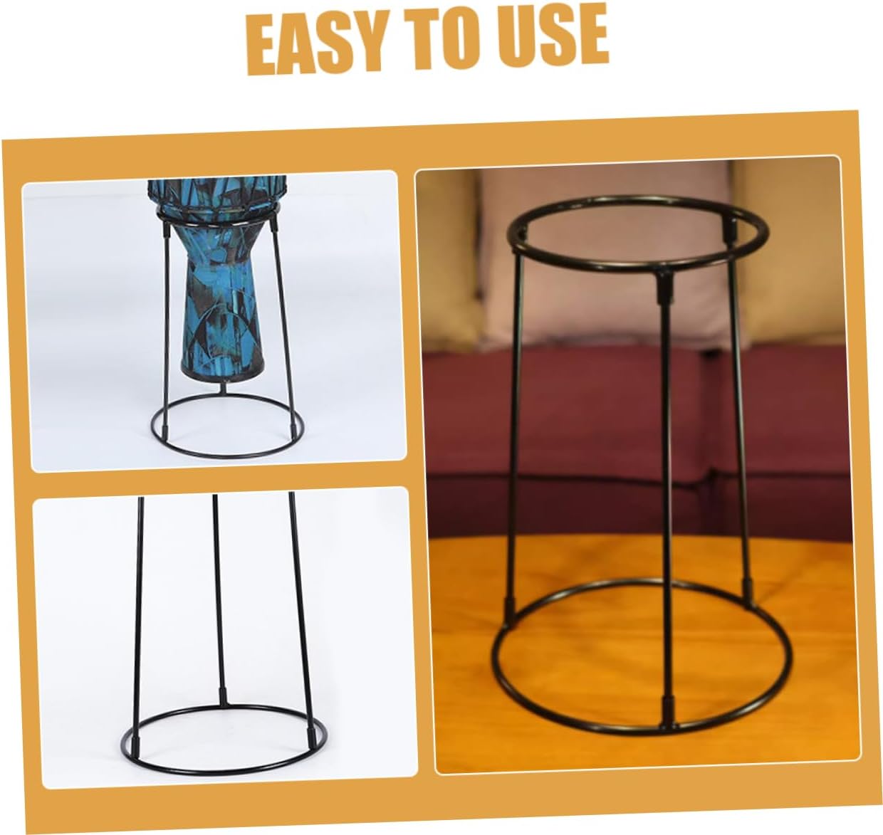 Abaodam African Drum Holder Stand for Djembe Lightweight and Portable Bracket for Practice and Stage Performance Easy Installation for Beginners and Professionals