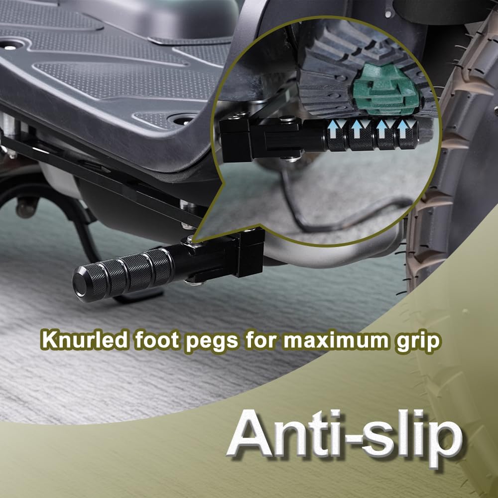 Xitomer Foldable Footpeg Compatible with Honda Ruckus Foot Peg For Zoomer NPS50 2003-2024 Ruckus 50 Rider Footrests Adjustable Highway Peg Mounts