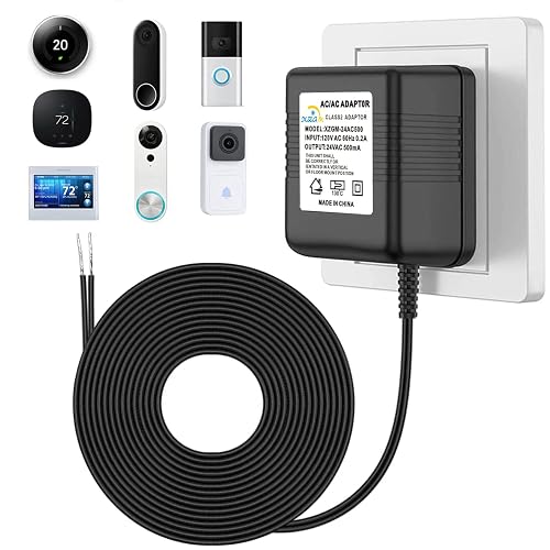 XZGm 24V Doorbell Thermostat Transformer 26ft