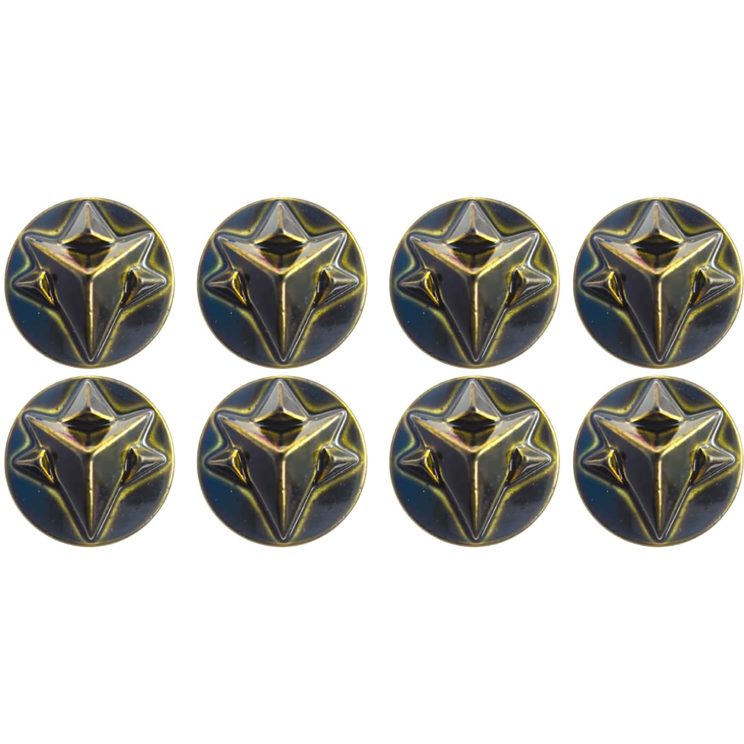 Ani Accessories Elevated 3D Pyramid Antique Brass Shank Button for Clothes Double Breasted Coat Blazer Suit Bandhgala Sherwani and Indian Dresses Sports Coat Pack of 8-picture-17