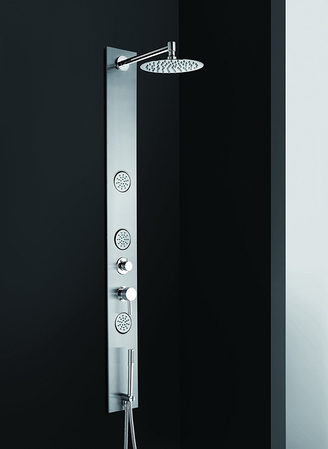 BOANN BNSPS919 Stainless Steel Rainfall Shower Head In-Wall Shower Panel, 8