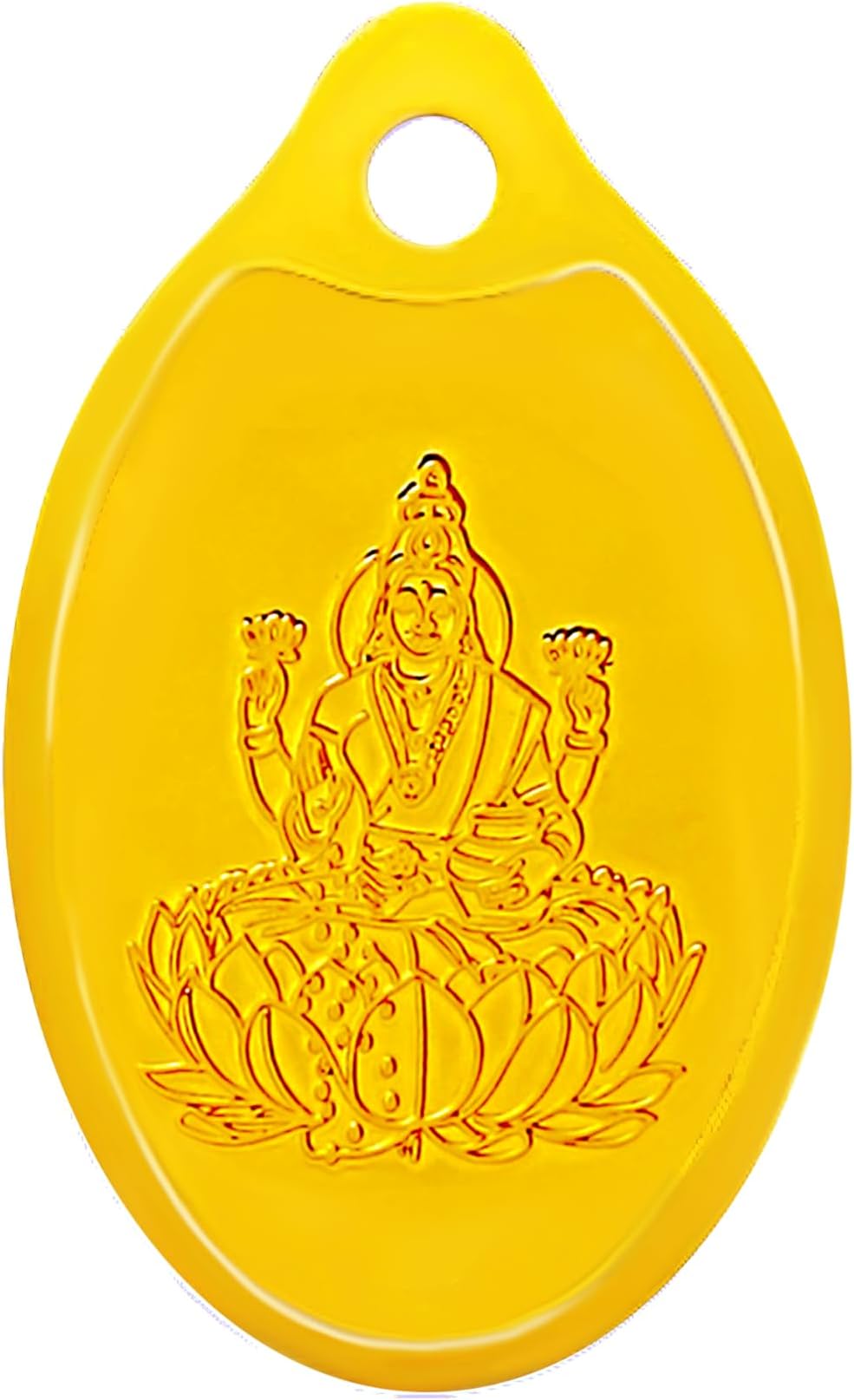 Muthoot PAPPACHAN Swarnavarsham 24K (999) Yellow Gold Oval Laxmi Pendant 1 Gram
