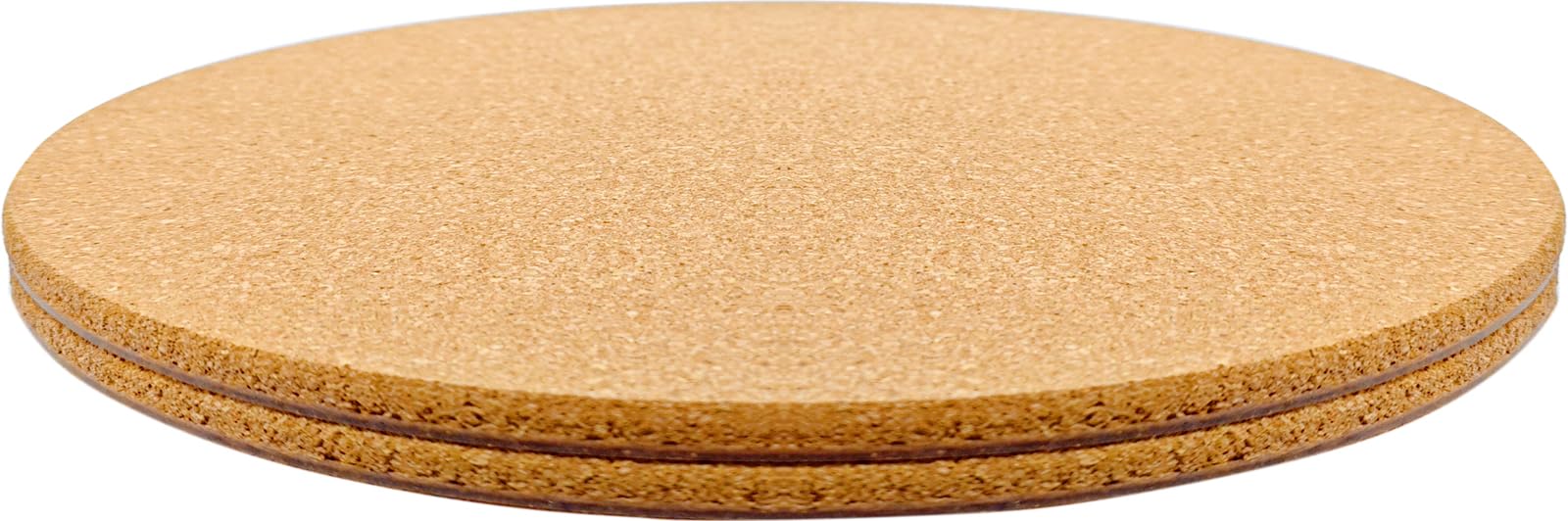 Photo 1 of 14 Inch Large Cork Plant Coasters, Double Layers 10mm Extra Thick Cork Plant Mats, 2 Pcs Plant Coasters for House Plants