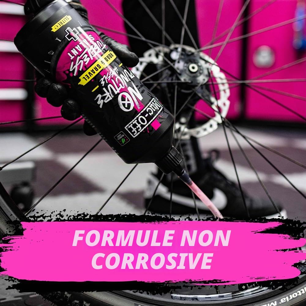 MUC-OFF LIQUIDO SELLANTE TUBELESS CARRET/GRAVEL 1 l pour adultes, avec format pratique, solution polyvalente