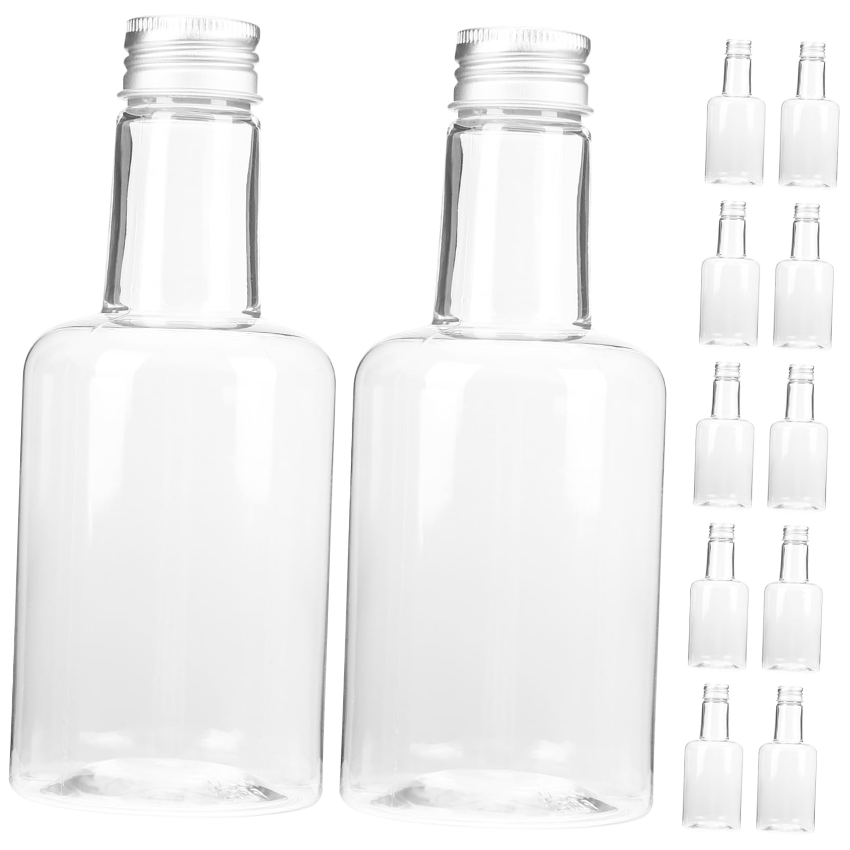 GOOHOCHY 12 Pcs 250ml Juice Bottles Leakproof Small Beverage Bottles Lids Portable Juice Containers for Cold Drinks Milk Tea