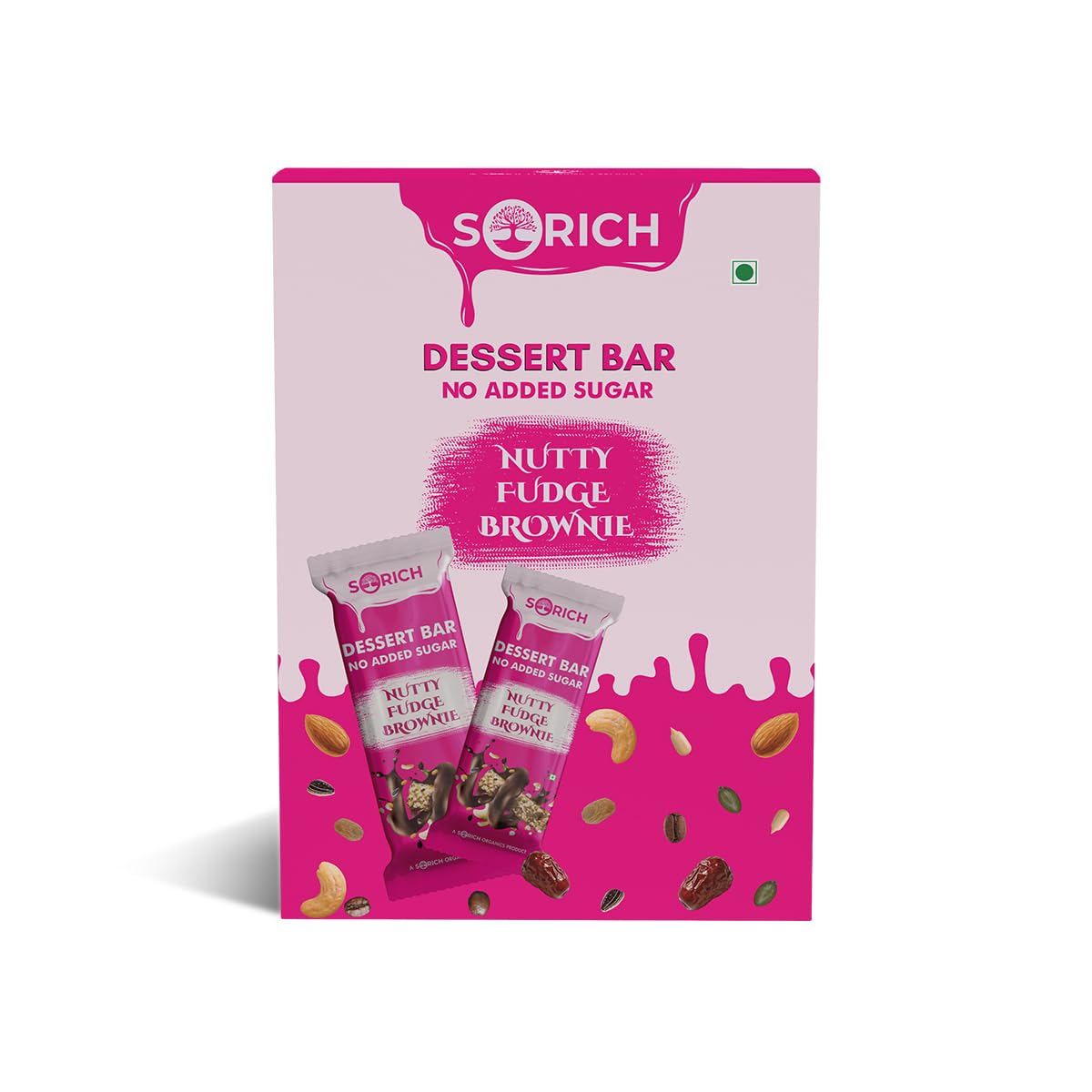 Sorich Organics Dessert Energy Bars Nutty Fudge Brownie, Pack of 6 x 35gm ( 210 gm )| Breakfast Bars Variety Pack | Daily Protein Snack | High Energy & Nutrition Bars | 8g Protein & 7g Fibre Protein Bars | No Preservatives | No added Sugar | Healthy  (B0CJC8JCT6) Amazon Price History, Amazon Price Tracker