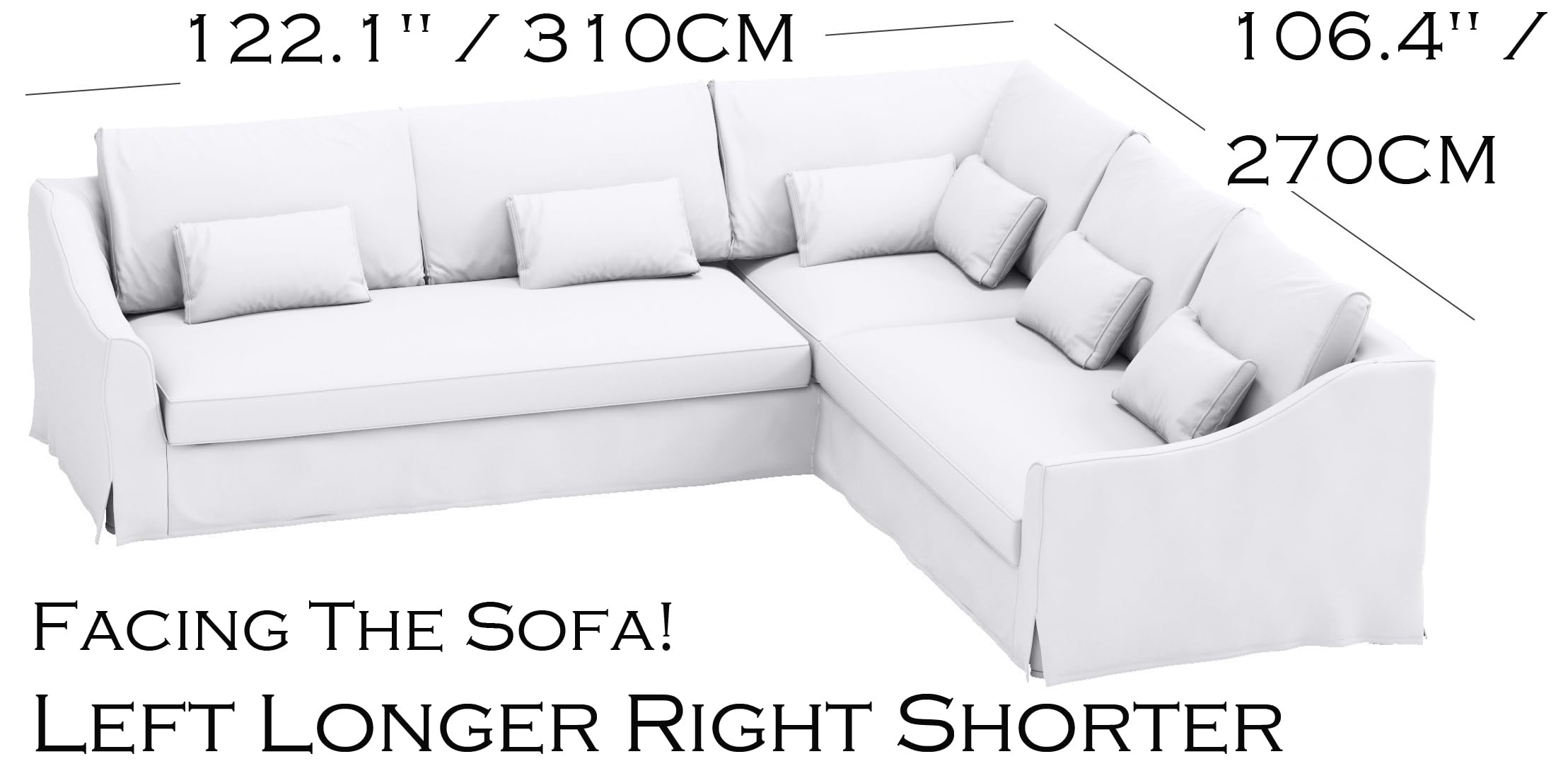 Housses De Canapé D'angle Ikea Farlov 2+3 - Tissu Flodafors Beige - Coton/polyester - Neuves
