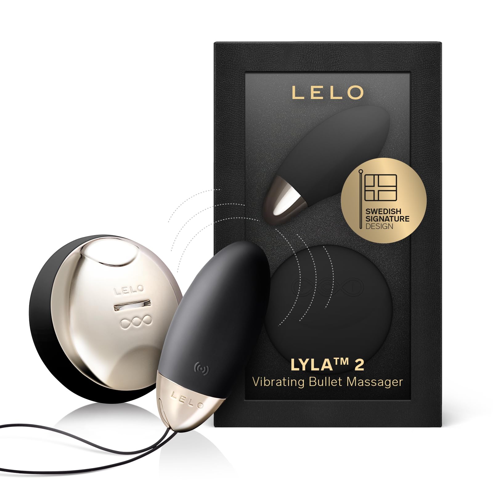 LELO LYLA 2 Kugelmassager für Frauen, Handliches Massage-Spielzeug aus Silikon, mit SenseMotion-Technologie und Fernsteuerung, Black