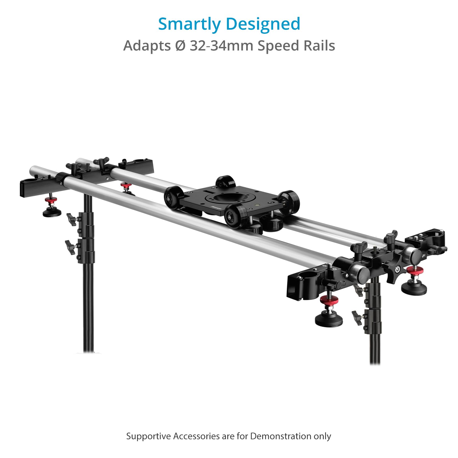 PROAIM Polaris Mini Tragbarer Video-Kameradolly mit Universellen Schienenenden. Mitchell- & 75mm Bowl Mount Kompatibler Schienendurchmesser – Ø 32‐34mm. Tragkraft: 34kg / 75lb(DL-PLRS-M01)