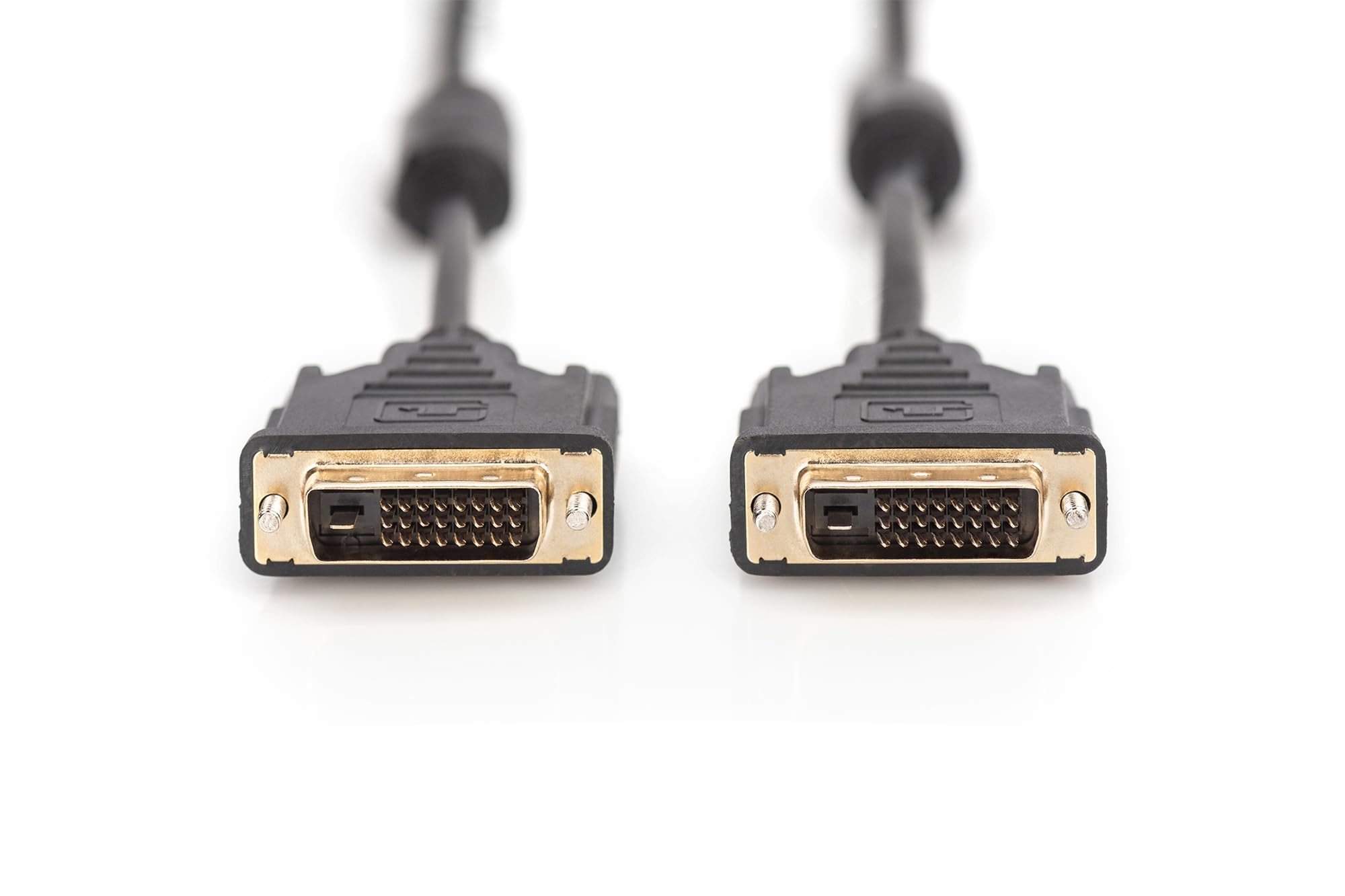 DIGITUS Cavo di Collegamento DVI, DVI(24+1), 2X ferrit M/M, 3,0 m, DVI-D Dual Link, Nero