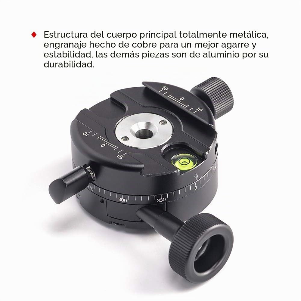 SUNWAYFOTO GC-01 - Cabezal de trípode panorámico profesional, accesorio para cámara DSLR
