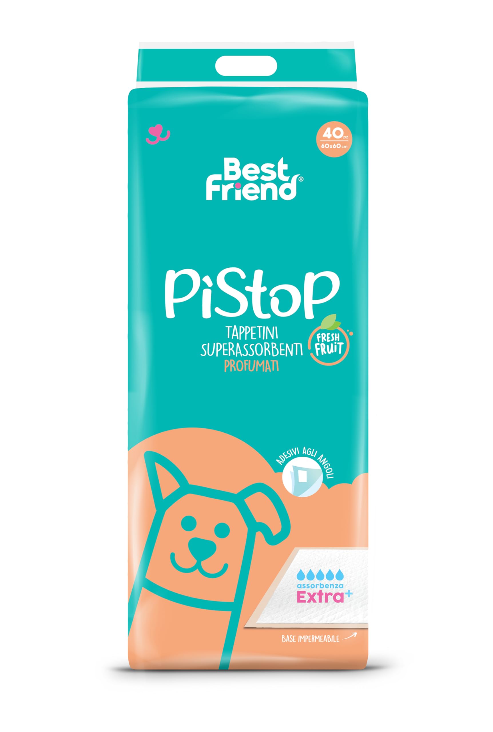 Meilleures protections urinaires pour chiens Best Friend PìStoP Extra + fruits frais - Absorption maximale - Tapis hygié
