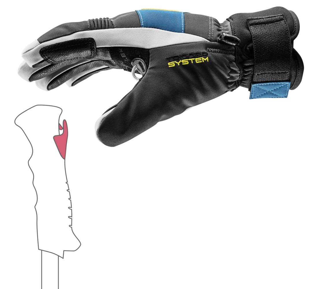 LEKI Gants 3D pour Enfant - Graphite-Bleu pétrole - EU 6