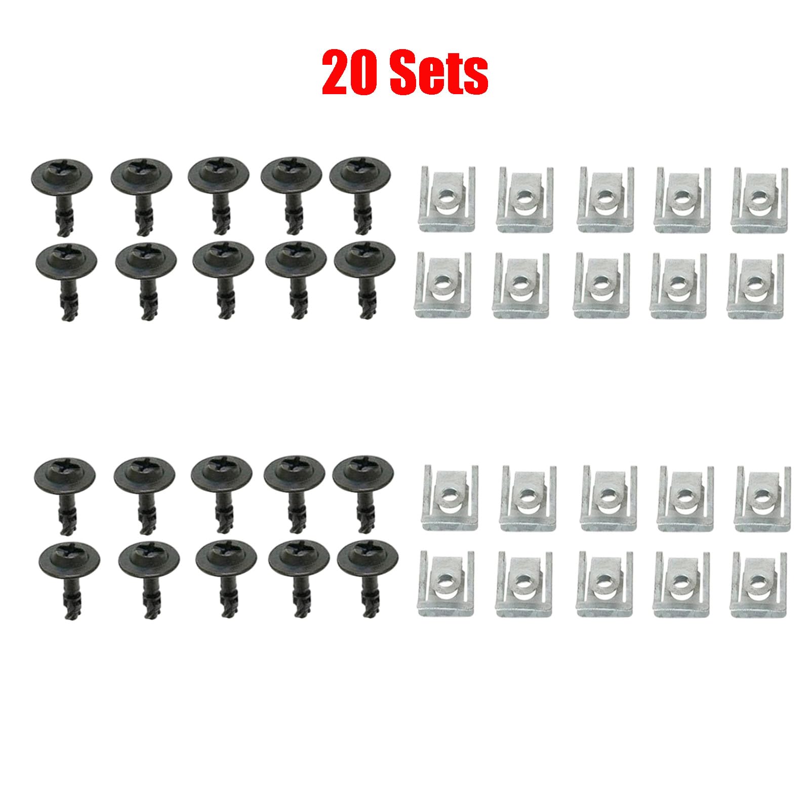 Kit de Clips de Couvercle de Boîte de Vitesses Sous Moteur, Vis de Fixation pour Audi A3 A4 horizon A8 TT 8D0805121 8D0805960, 20 Pièces/Ensemble