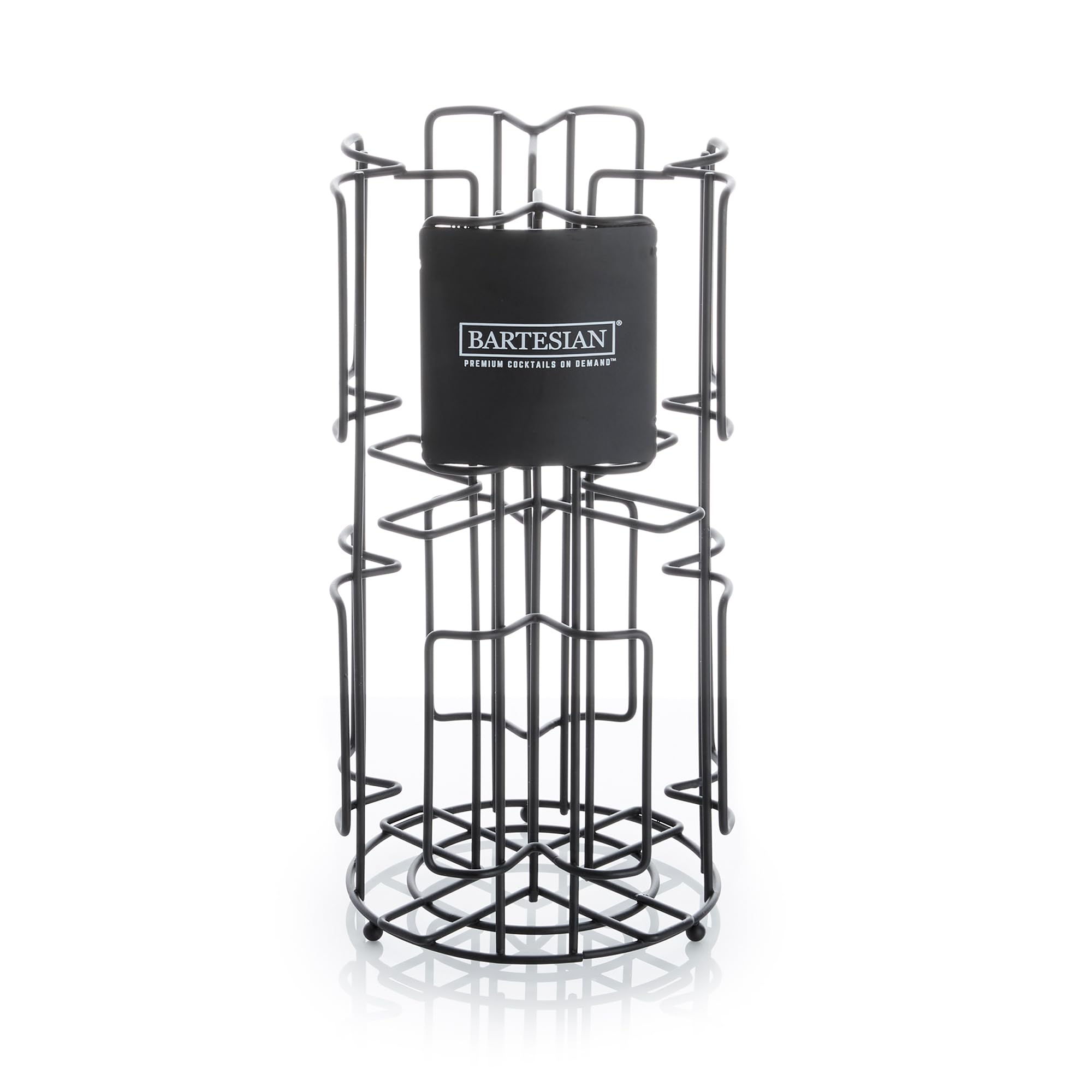 BartesianCocktail Capsules Holder Stand - Space-Saving Cocktails Capsule Storage Organizer Dispenser for Up to 40 Capsules - Home Bar Accessories for Cocktail Maker Machine - 12.25" x 6.25" x 6.25"