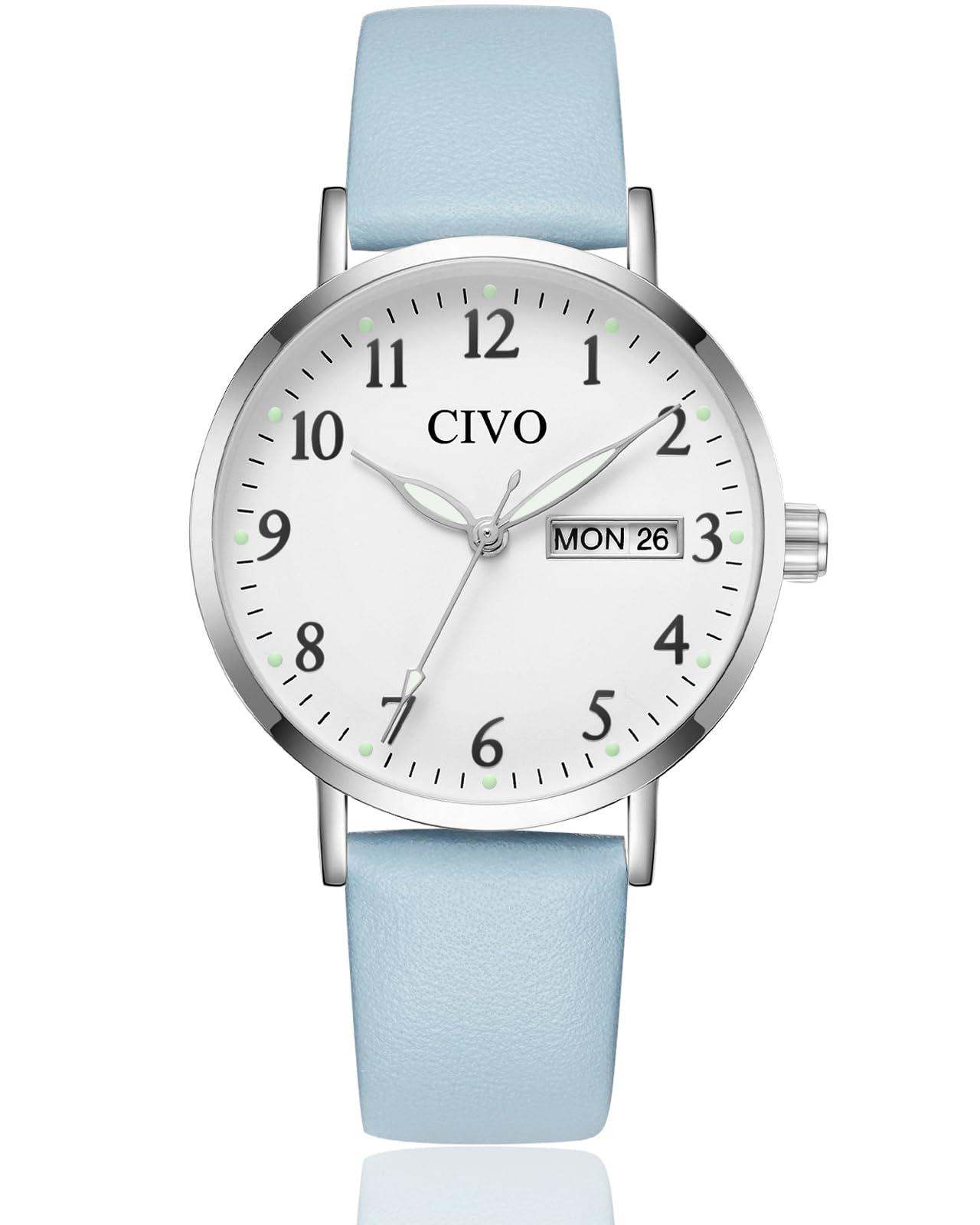 CIVO Reloj Mujer Fácil Lectura: Analogico Esfera Grande de 35mm con Números