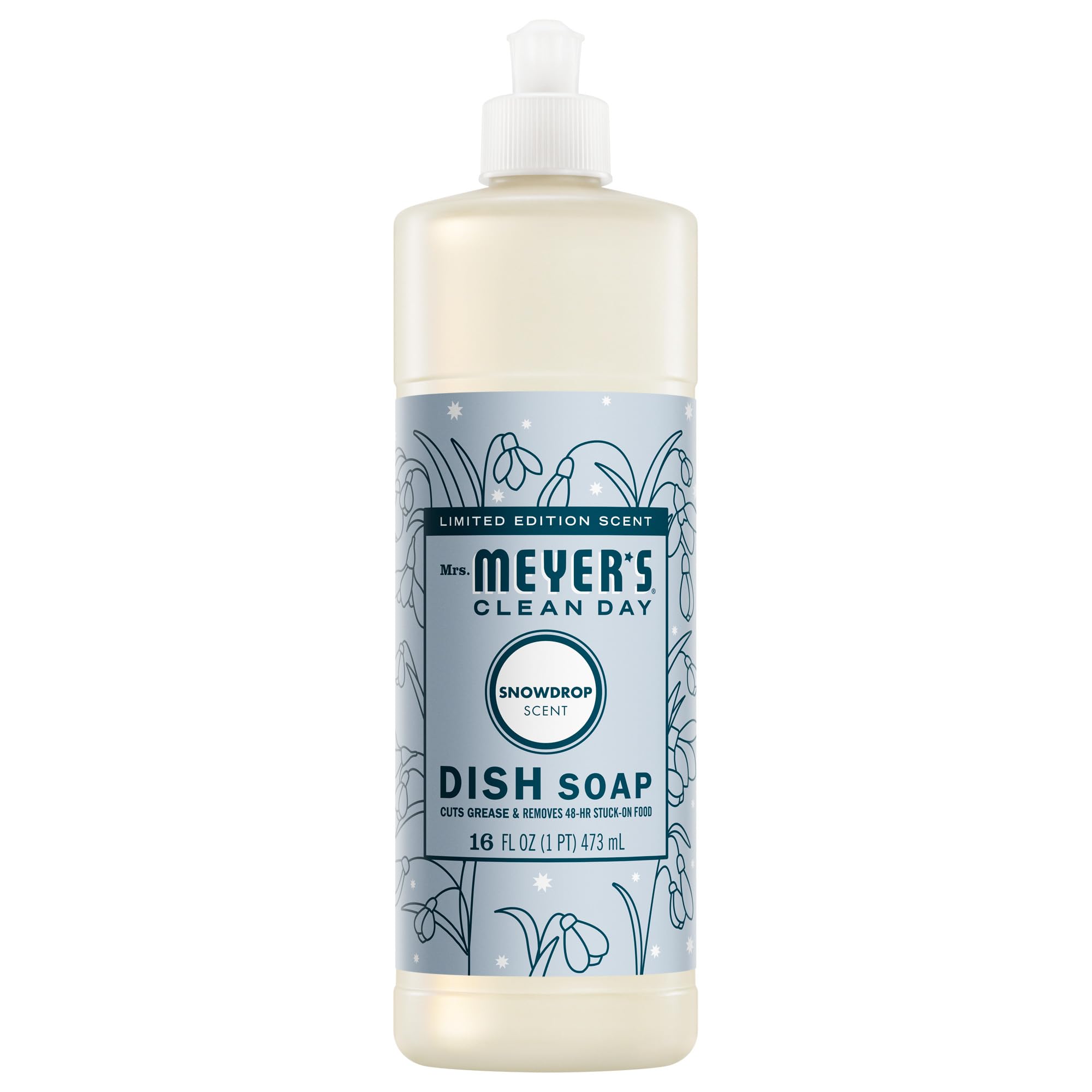 MRS. MEYER'S CLEAN DAY Liquid Dish Soap, Snowdrop, 16 fl. oz