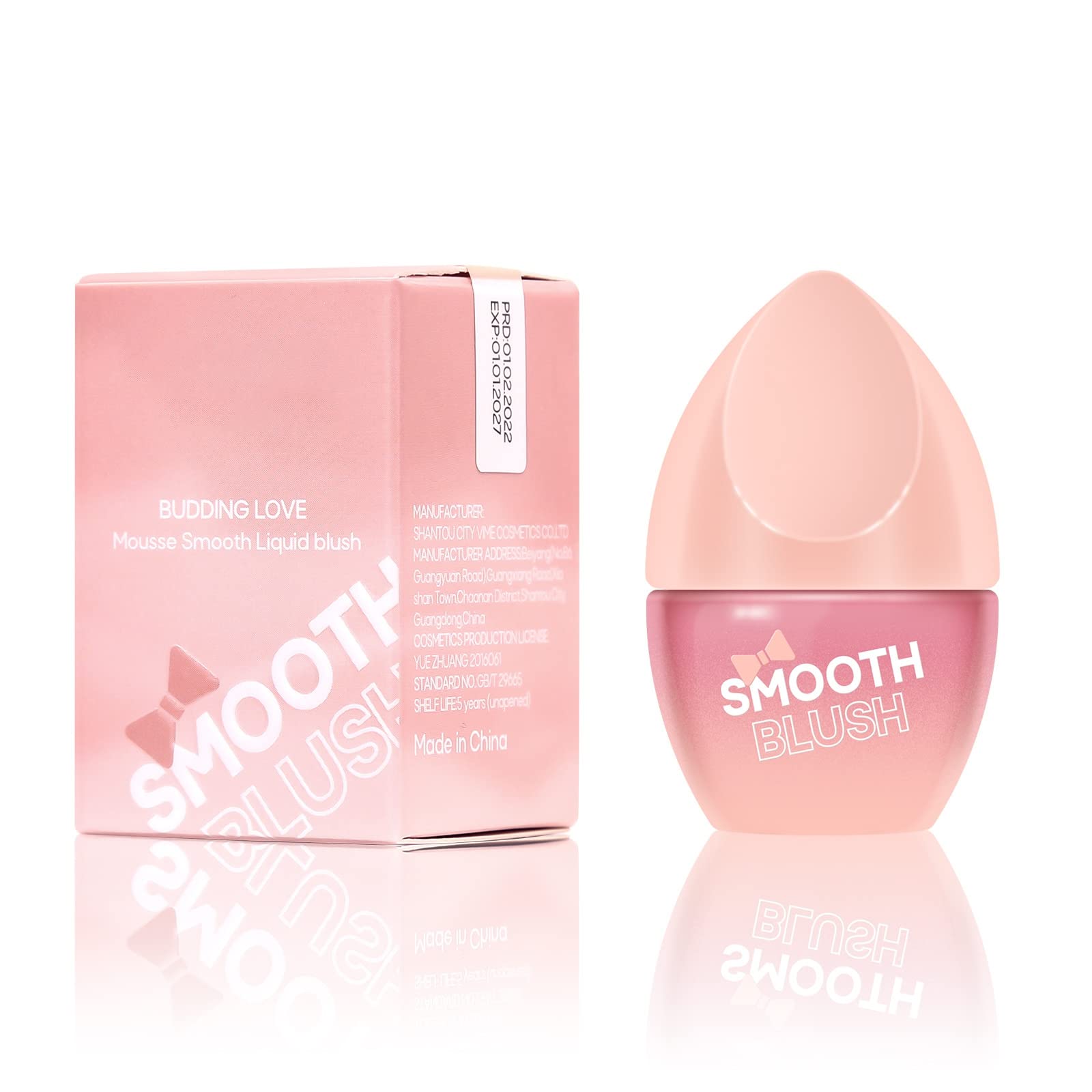 Cream Blush for Face Cheek Eye - Multi-Use Liquid Blush - Blushers for Cheeks Make Up - Natural Matte Makeup Blusher - Lightweight Long Lasting Pink Peach - Easy To Use - Makeup Stay All Day (Pink)