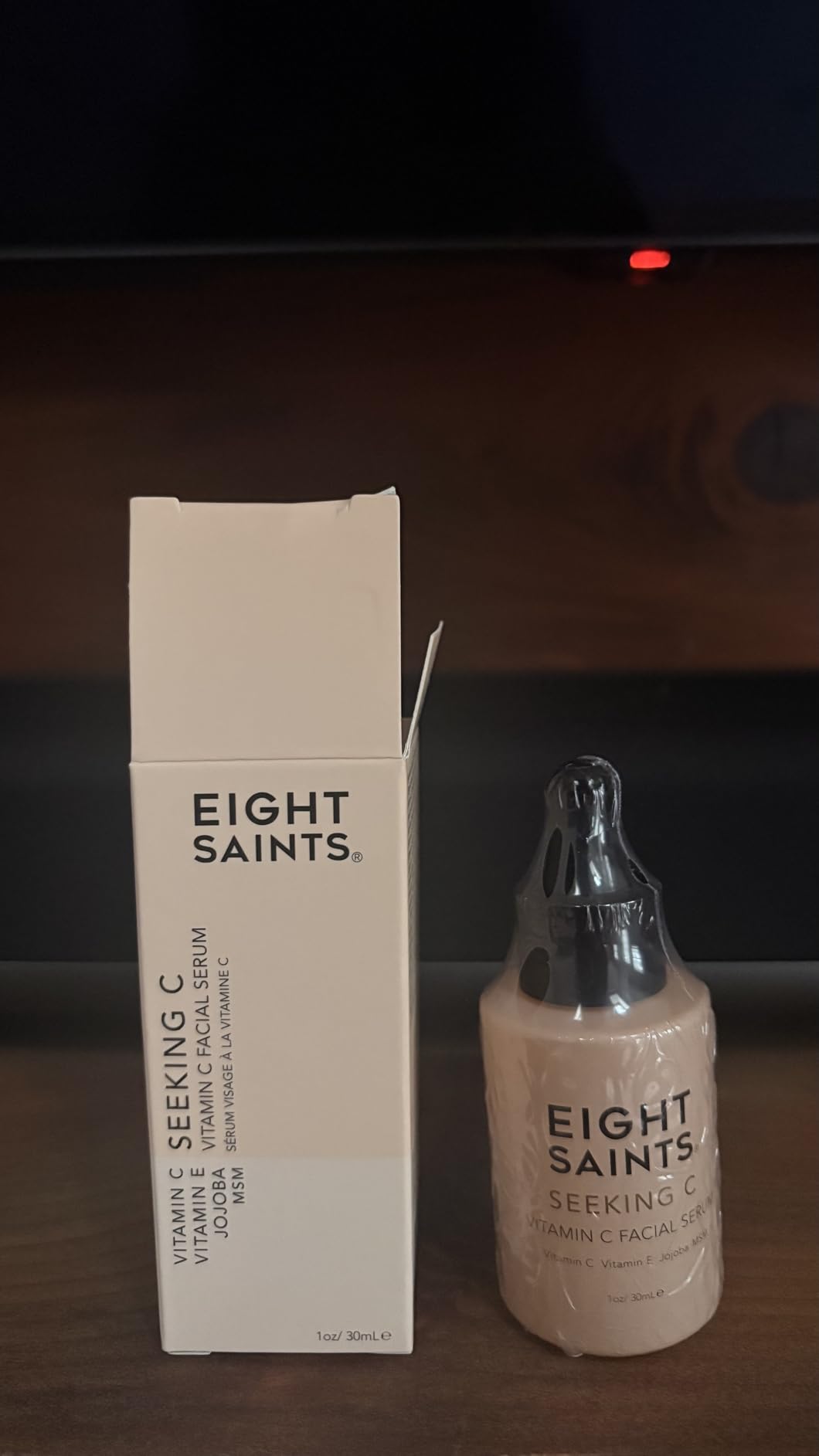 Eight Saints Vitamin C Serum For Face, Anti Aging Facial Serum, Hyaluronic Acid, Vitamin E, Aloe Vera and Jojoba Oil, Hydrating & Brightening Serum for Dark Spots, Fine Lines and Wrinkles, 1oz