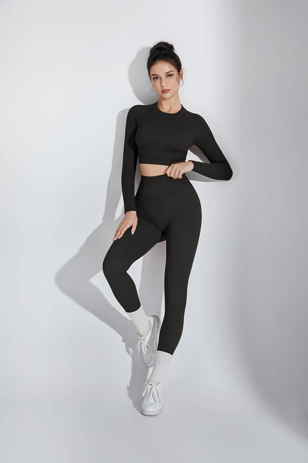 SUUKSESS 2 Piece Workout Set, Seamless Leggings - Image 7
