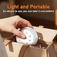 Vista 7 de SleeZOO Máquina de sonido portátil, máquina de ruido blanco, máquina de dormir con 30 sonidos relajantes, 32 niveles de volumen, 5 temporizadores