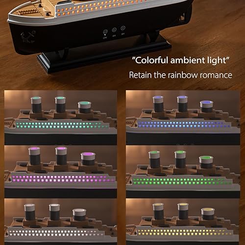 Miniatura 4 de Humidificador único para dormitorio, barco de vapor de medusas, barco de vapor con anillo de humo de medusas, difusor de aceite esencial de aroma