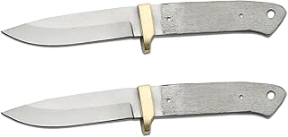 (Set of 2) Drop Point B Knives Knife Blades Blanks Hunting Blank Blade Hunter Parts Making BL7709 - Whole Earth Supply