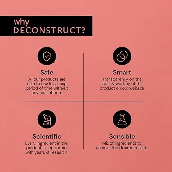 Deconstruct Niacinamide Clearing Serum | Multi-Benefit Serum for Pigmentation, Acne Marks, Dark Spots & Tanning | Tested for Oily & Sensitive Skin | 5% Niacinamide + 2% Alpha Arbutin | 30ml
