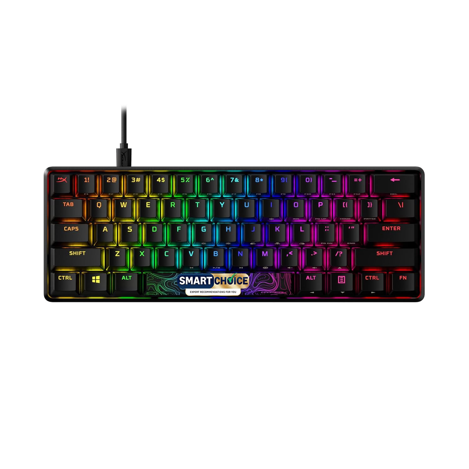 HyperX Alloy Origins 60 - USB-C Mechanical Gaming Keyboard - Ultra Compact 60% Form Factor - Red Switch - Double Shot PBT Keycaps - RGB LED Backlit - NGENUITY Software Compatible (4P5N4)-image-36