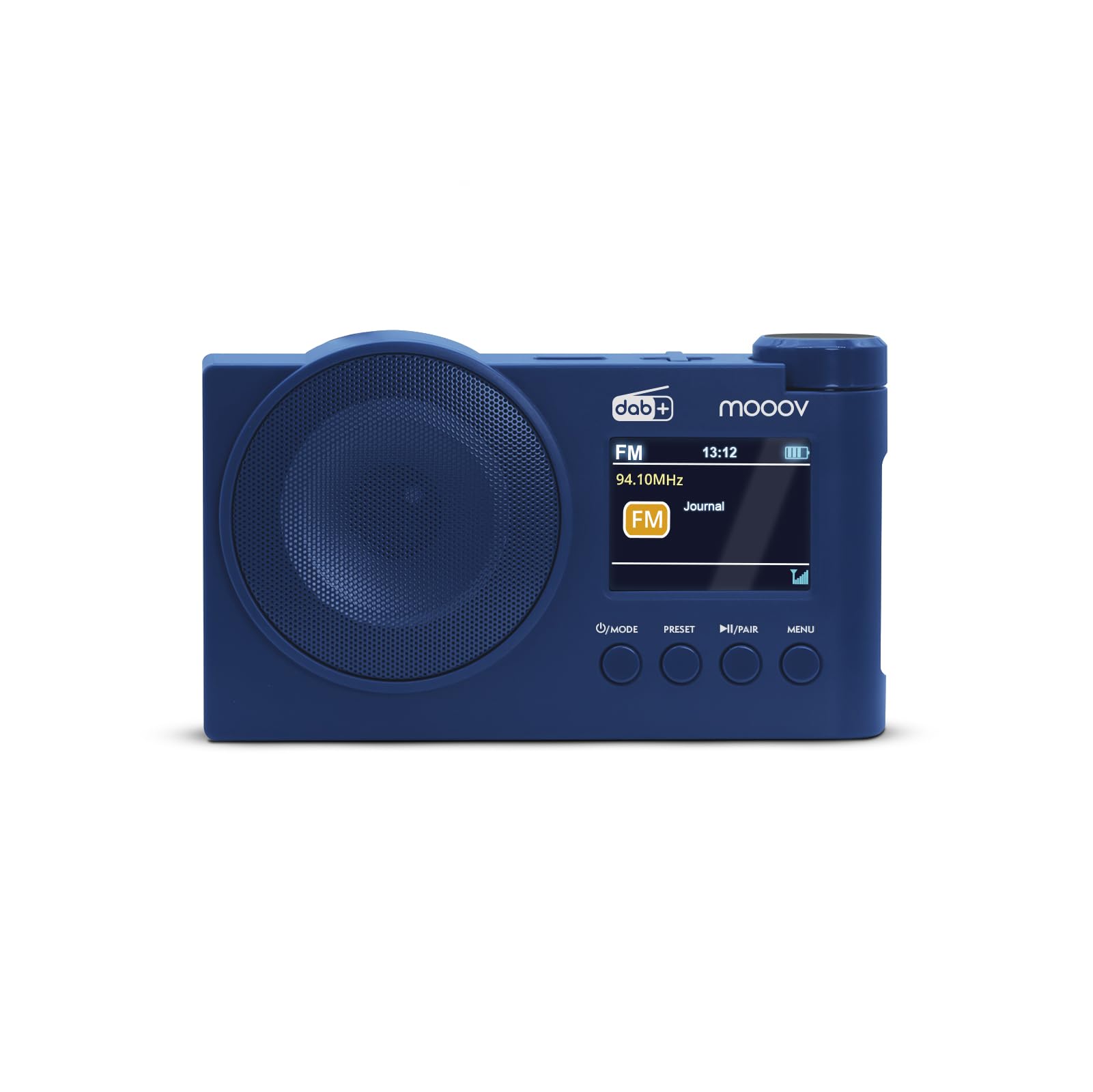 Radio Dab+ e FM con Bluetooth 5.0 Sveglia Doppia Allarme Display Colori USB MP3 Batteria Ricaricabile 15h Blu